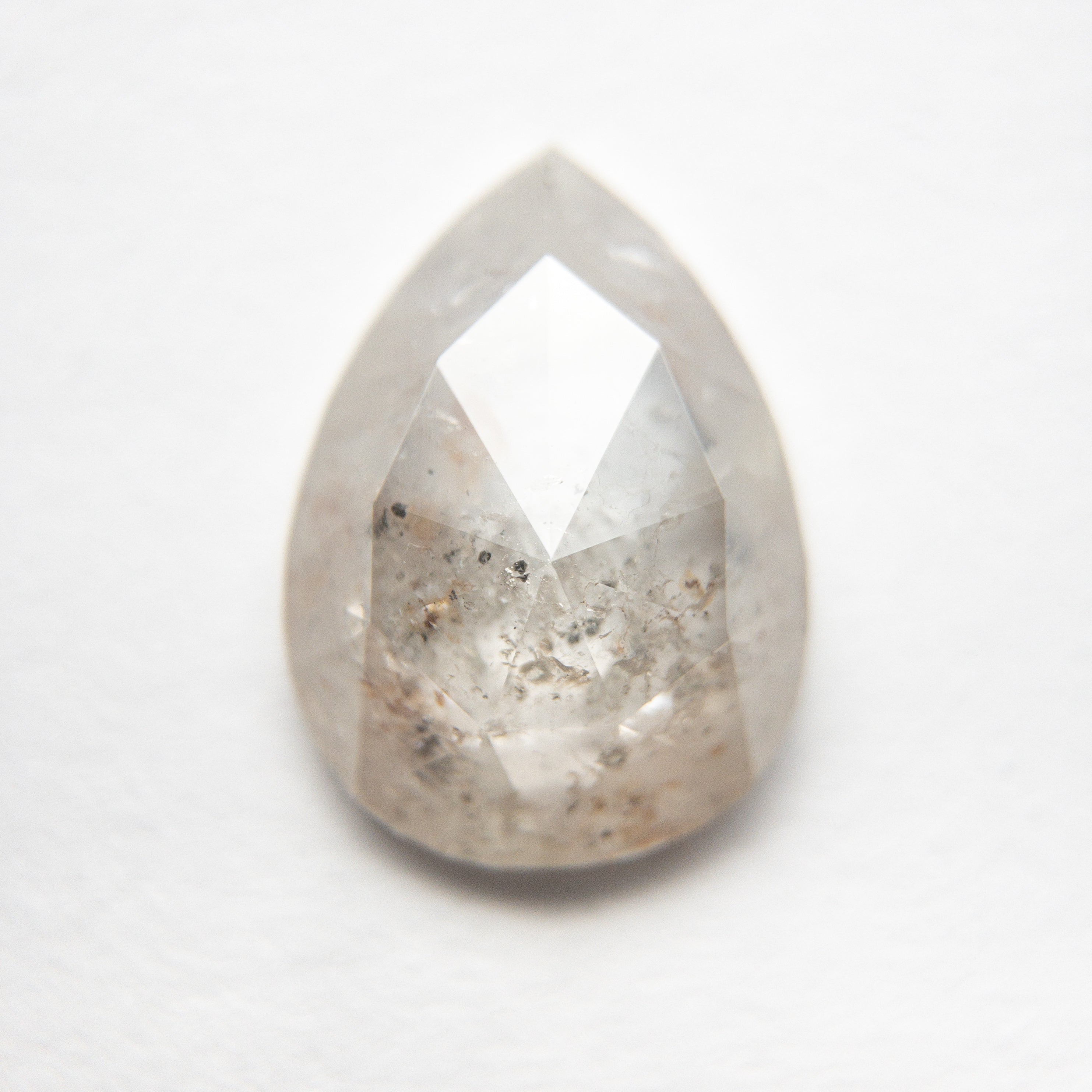 2.90ct Pear Rose Cut Moissanite Loose Gemstone - 11.49x8.50x3.65mm for Engagement Rings & Jewelry Making | Natural-Looking Rose Cut Diamond Alternative for Bridal & Fashion Jewelry