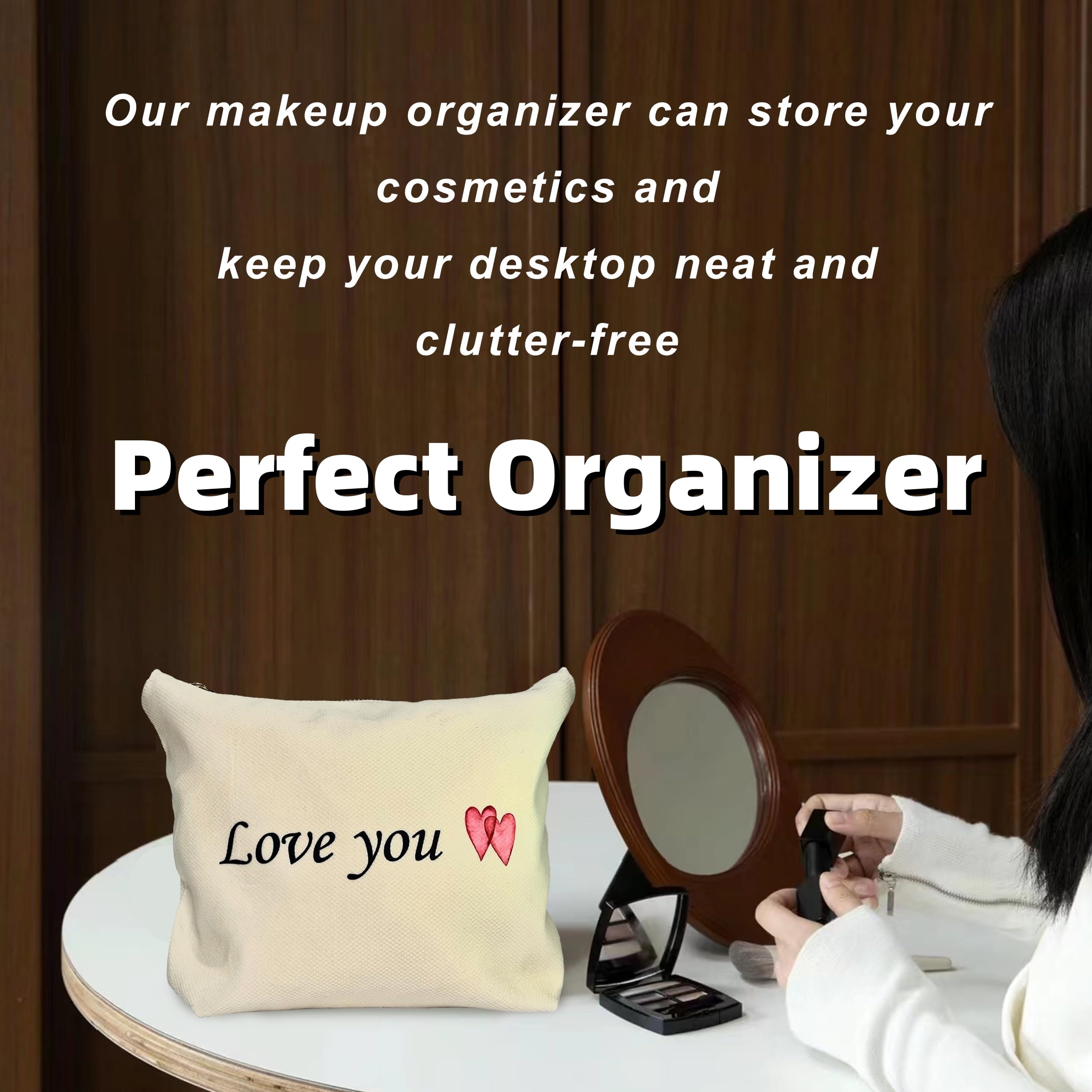 Stylish Travel Makeup Bags for Women - Waterproof Cosmetic & Toiletry Organizer Pouch - Perfect Gift for Girlfriends, Bridesmaids & Holidays - Great for Air Travel, Beach Trips & Daily Use