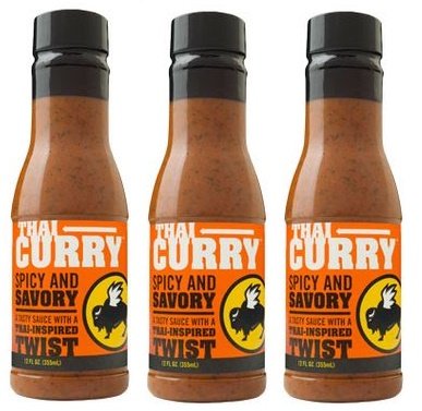 Buffalo Wild Wings BBQ Sauces & Seasonings Variety Pack - Thai Curry, 3 Pack | Perfect for Grilling, Smoking, Roasting Meat, Ribs, Chicken, Pork, Steak & Turkey | Ideal for BBQ, Smoker, Crock-Pot & Oven Cooking