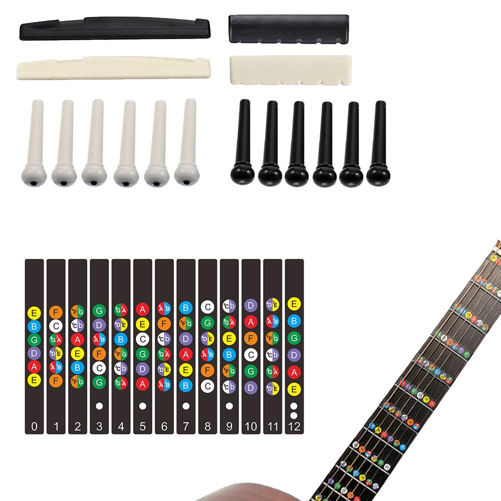 72PCS Professional Guitar Repair & Maintenance Tool Kit with Strings, Picks, Bridge Pins & Gauge - Complete Guitar Accessories Set for Acoustic, Electric Guitar, Ukulele, Bass & Banjo - Perfect for Musicians, DIY Repairs & Home Studio Use