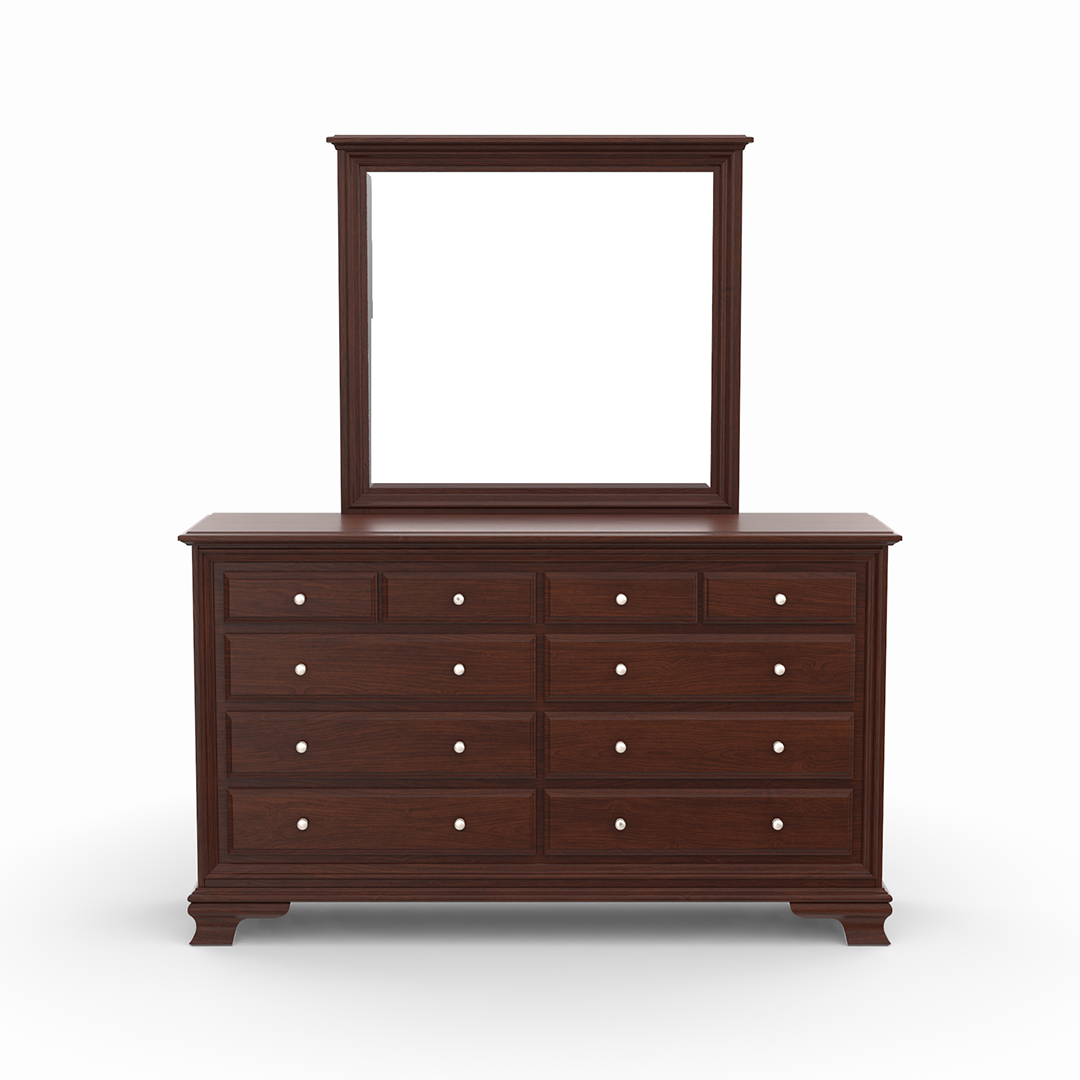 Amish Classic Double Dresser - Solid Wood 6-Drawer Chest for Bedroom, Living Room & Nursery Storage | Durable Handcrafted Furniture for Home Organization