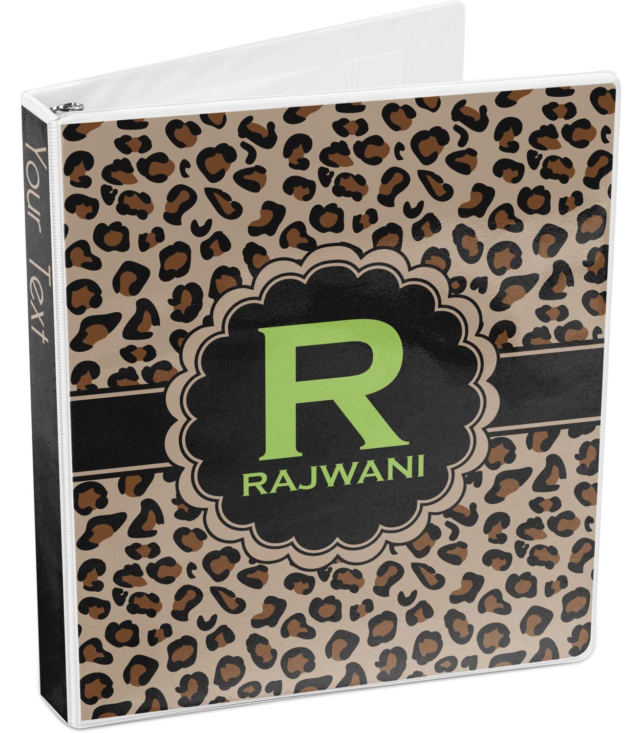 Personalized Granite Leopard Print 3-Ring Binder - 1 Inch Notebook Organizer for School, Office & Home Use - Durable Document Holder for Work, College & Daily Organization