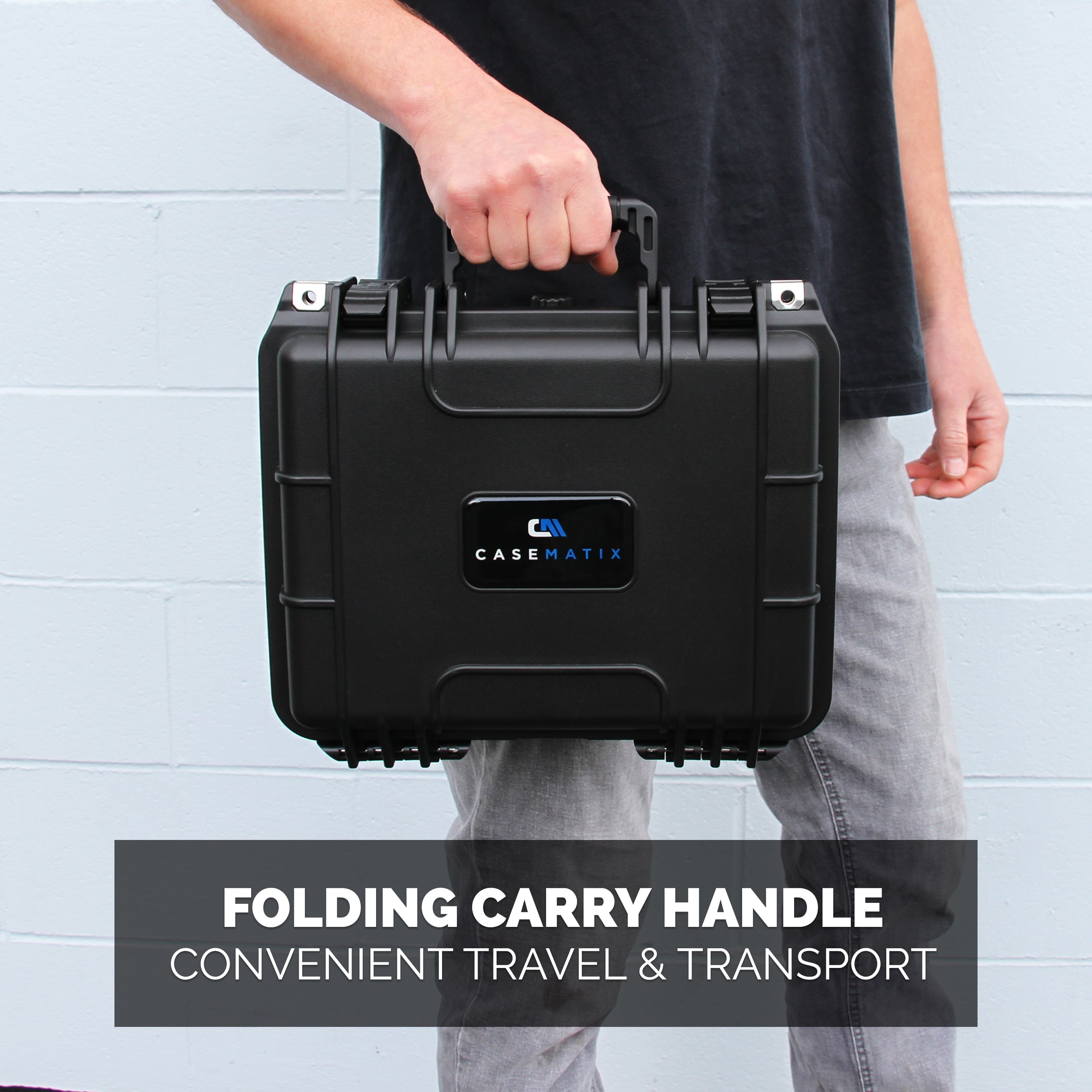 CASEMATIX 40 Pistol Magazine Storage Case - TSA Approved Waterproof Gun Magazine Holder for 40 9mm Magazines with Easy Tear Foam Tabs | Range Bag, Travel & Home Storage Solution