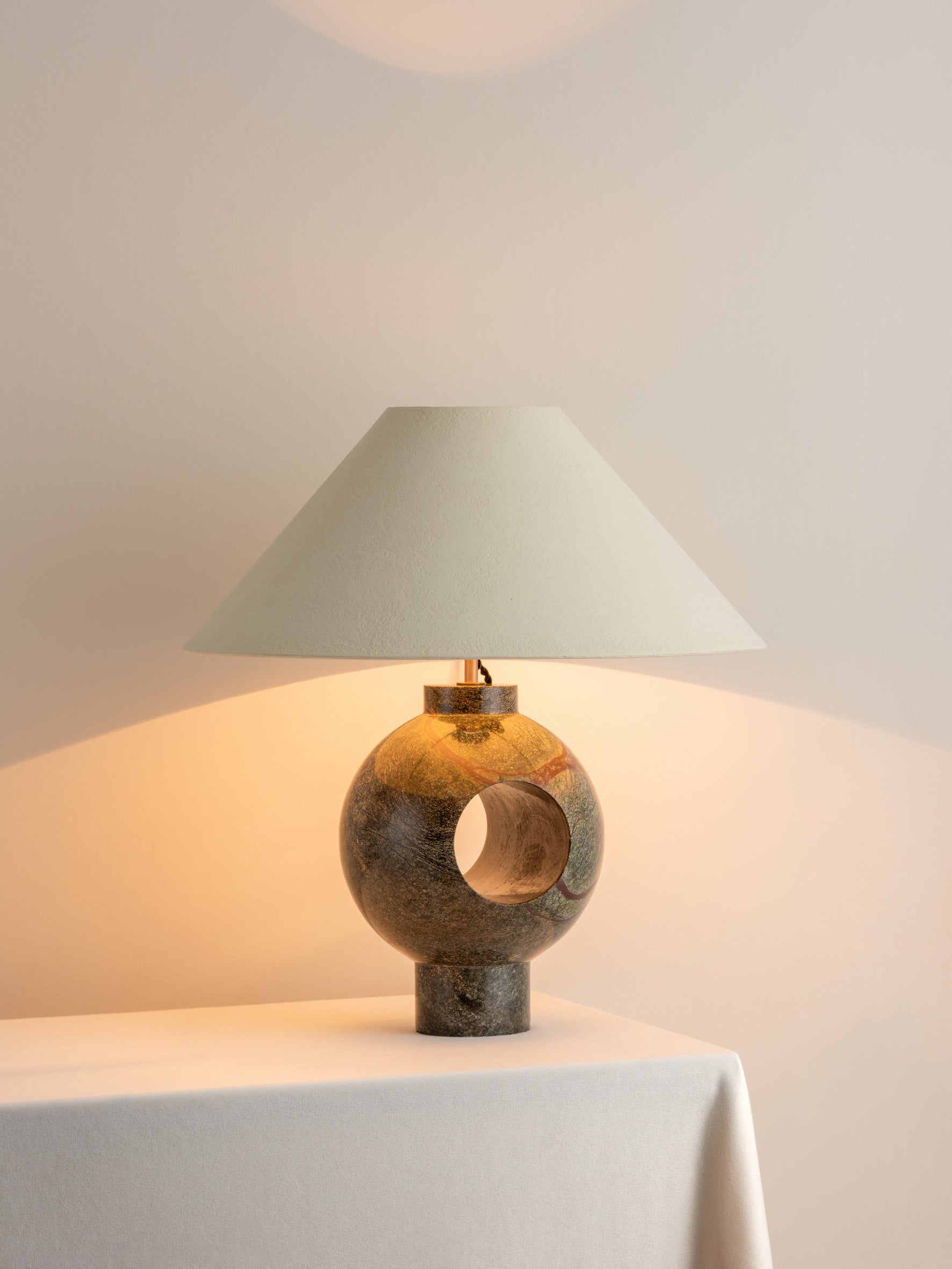 Marble Table Lamp Base Only - Edition 1.1 - Elegant Home Decor for Living Room, Bedroom & Office Lighting