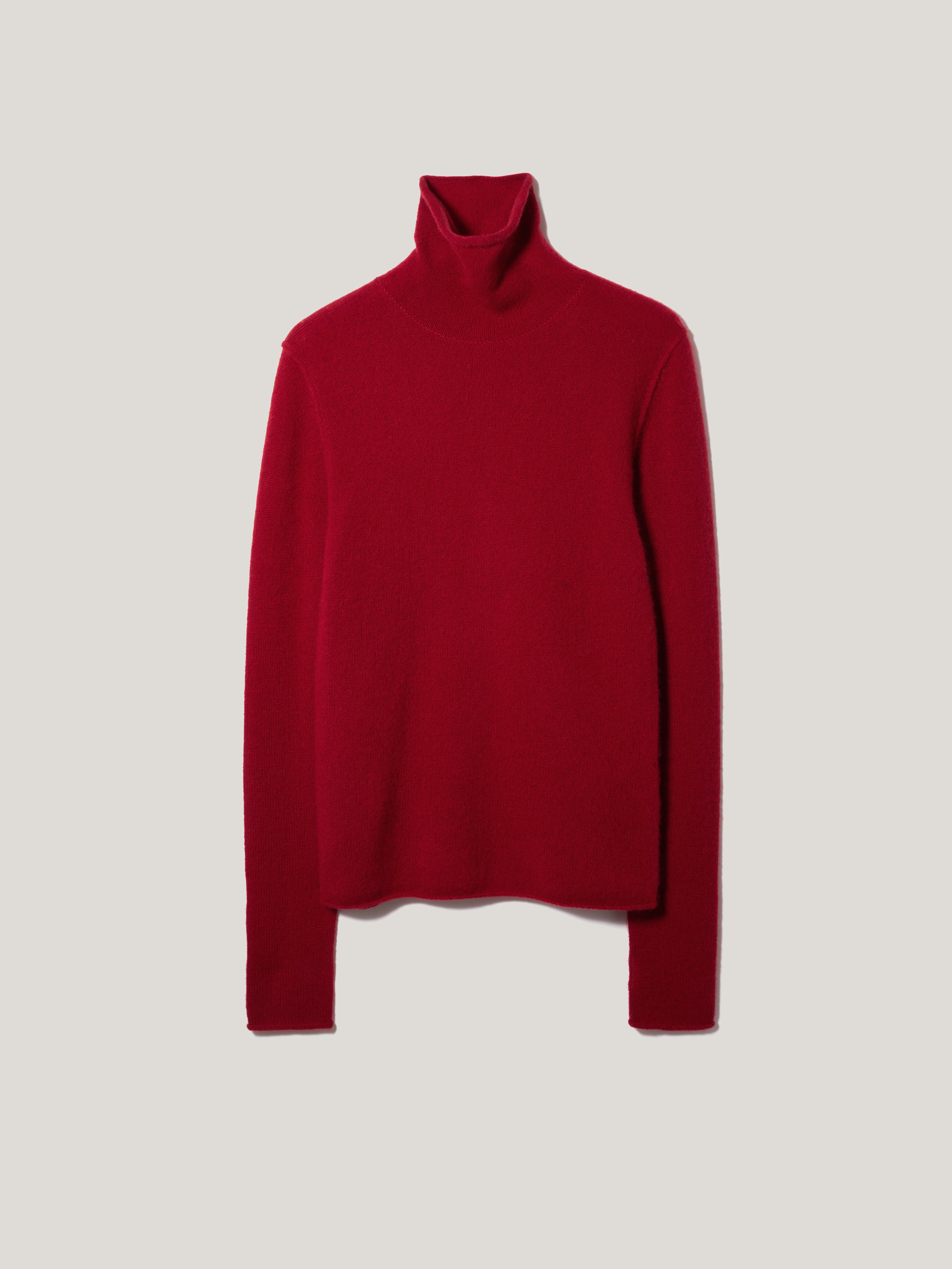 Premium Cloud Cashmere Polo Sweater for Men & Women | Soft & Warm Red Knit Pullover | Perfect for Office, Casual Wear & Winter Outfits