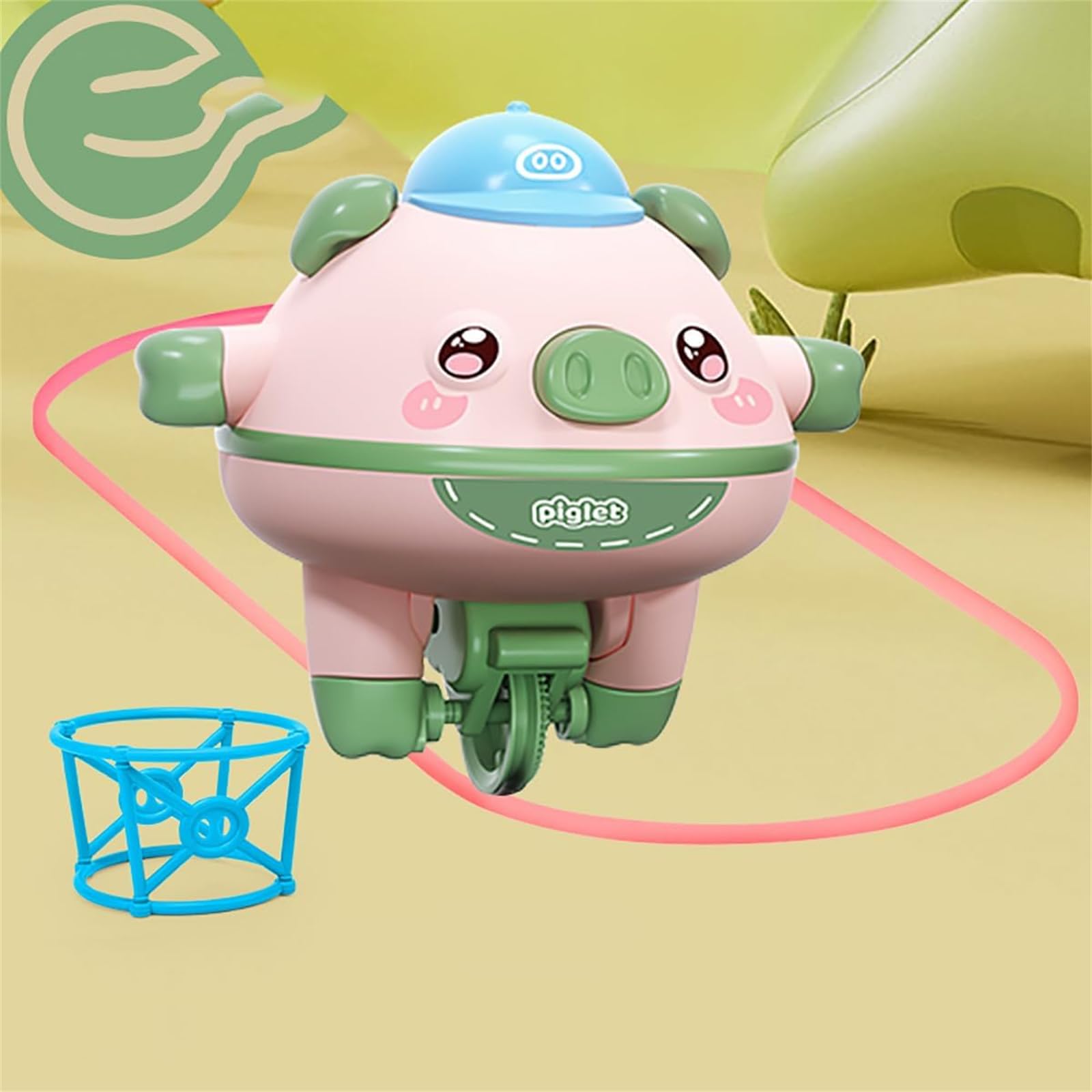 LYCZMKSF Cute Balanced Pig Toy - Acrobatic Tumbler Balance Pig, Tightrope Walking Piglet Unicycle Toy with Fingertip Gyroscope for Kids (Pink) | Fun Stress Relief & Desk Decor for Office, Home, Classroom Play