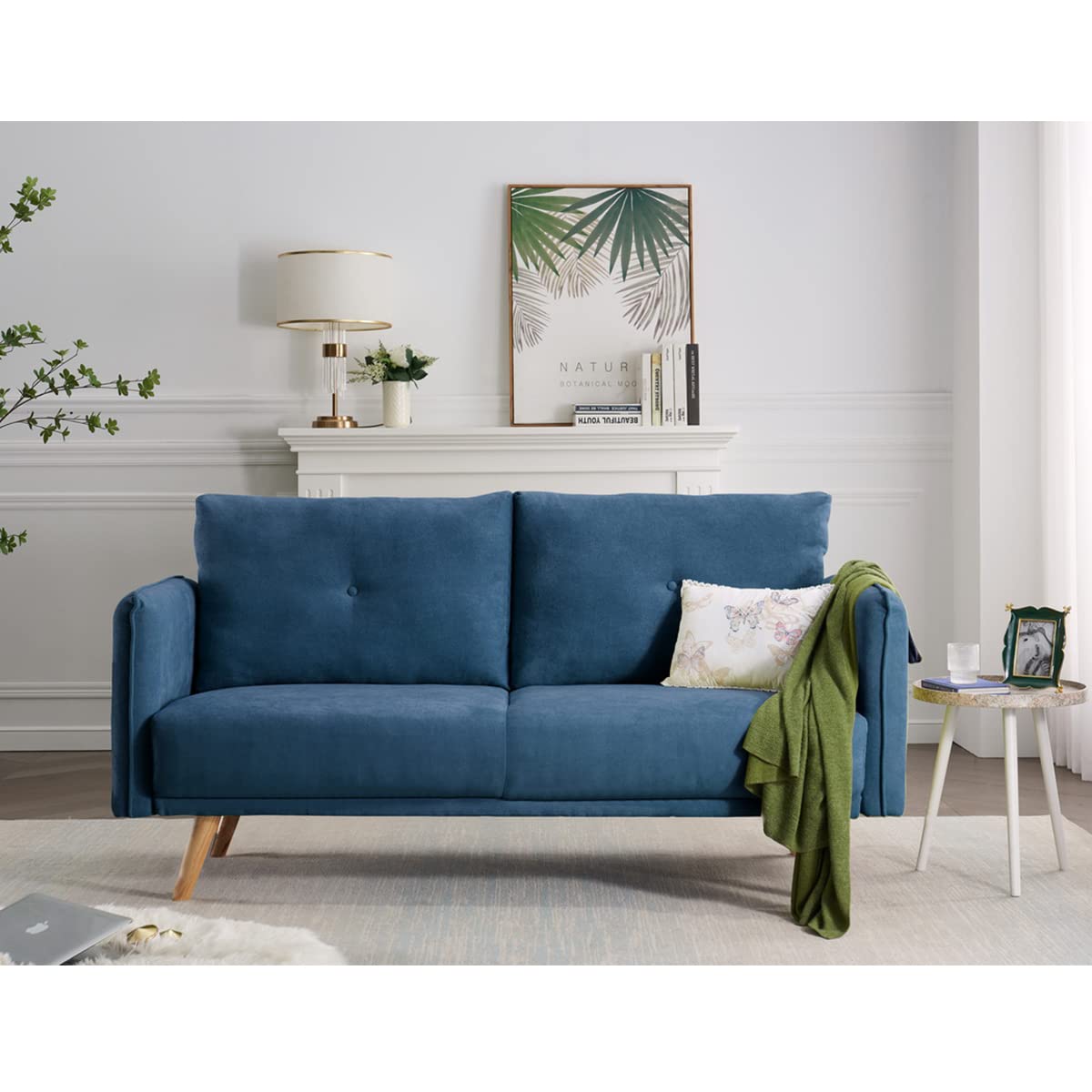 OUYESSIR Modern Loveseat Sofa Couch - Compact 2-Seater Furniture for Small Spaces, Dorm Rooms, Apartments & Offices - Easy Tool-Free Assembly - Perfect for Living Rooms, Studio Apartments & Cozy Reading Nooks