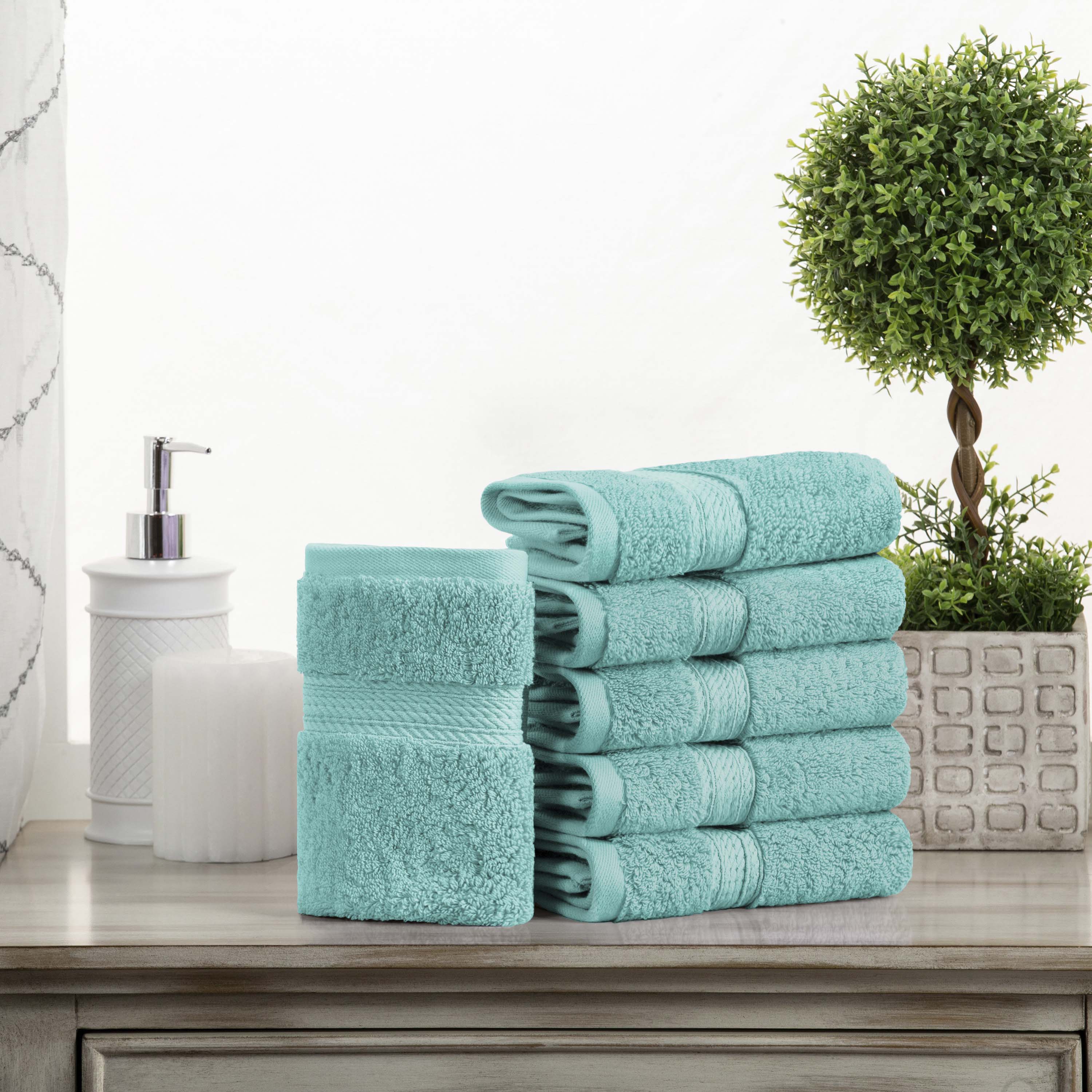 Premium 100% Egyptian Cotton Plush Heavyweight Luxury Bath Towel Set of 6 - Ultra Soft & Absorbent for Spa, Hotel & Home Use