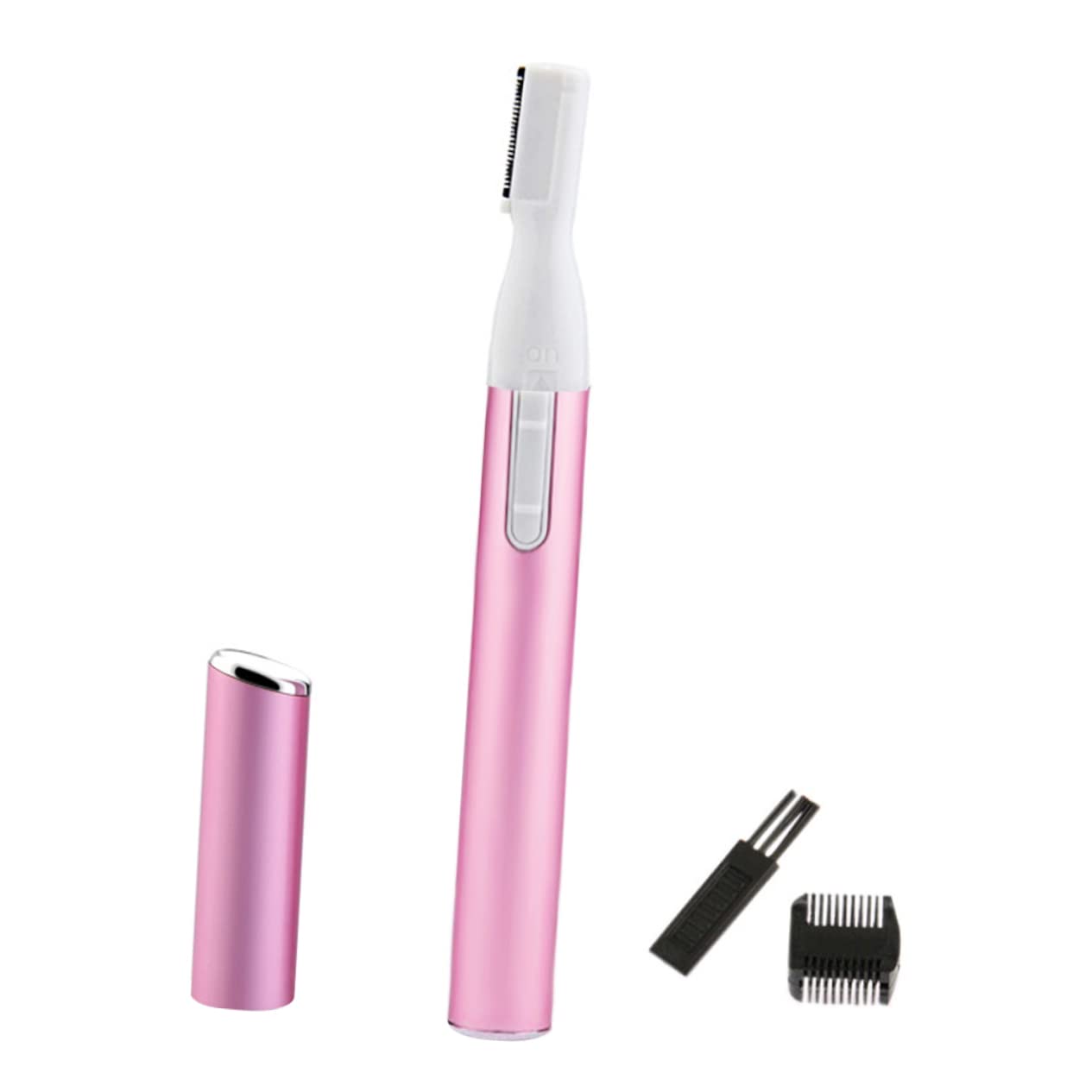FRCOLOR Women's Electric Eyebrow & Facial Hair Trimmer - Rechargeable Nose & Body Hair Shaver with Precision Blades - Pink | Perfect for Eyebrow Shaping, Nose Hair Grooming & Full Body Hair Removal at Home