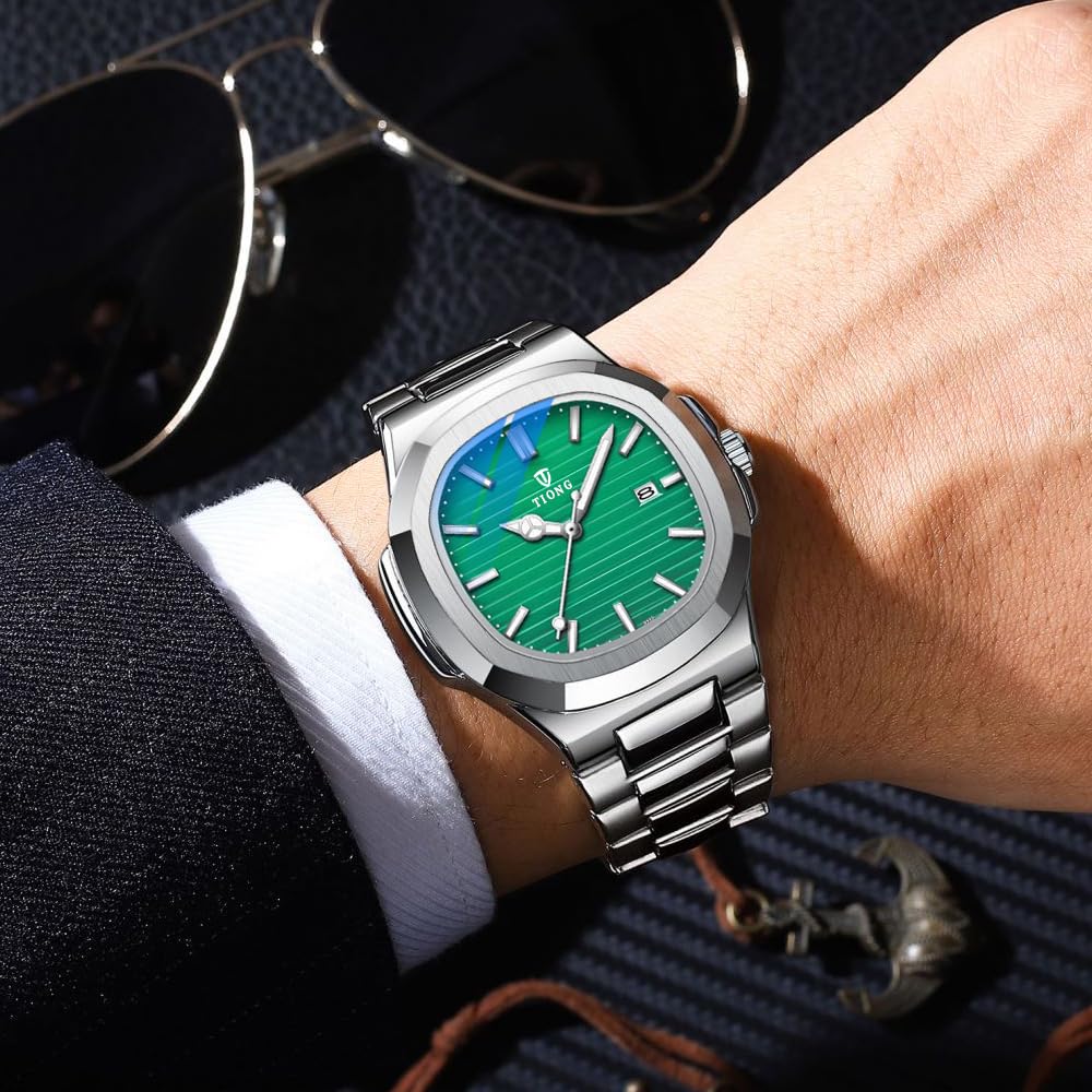 Tiong Men's Business Watch - Stainless Steel Waterproof Luminous Dress Watch for Professionals | Perfect for Office, Formal Events & Daily Wear