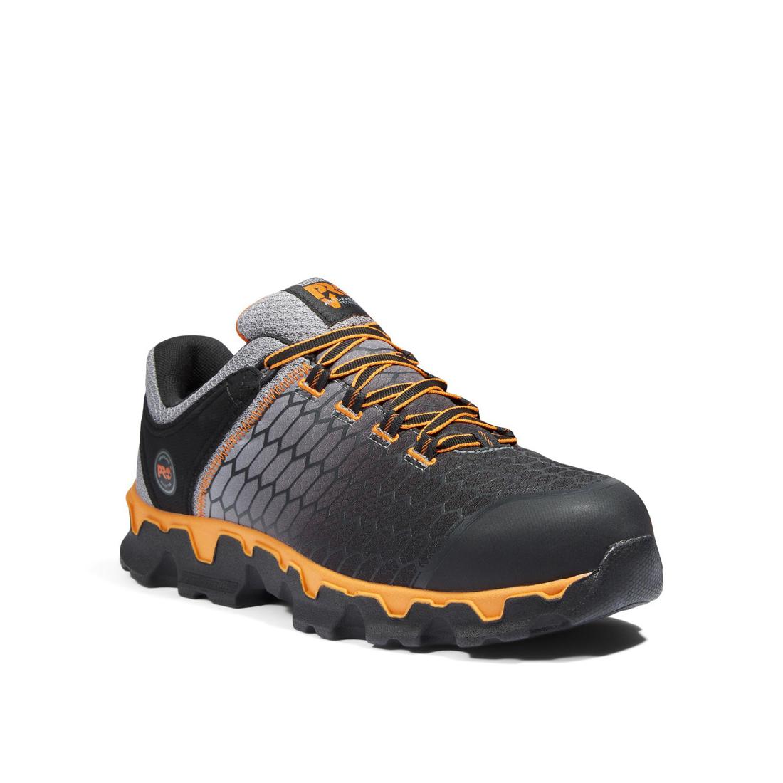 Powertrain Sport Alloy Toe Work Shoes - Orange Safety Shoes for Men, Lightweight & Durable for Construction, Warehouse & Industrial Work