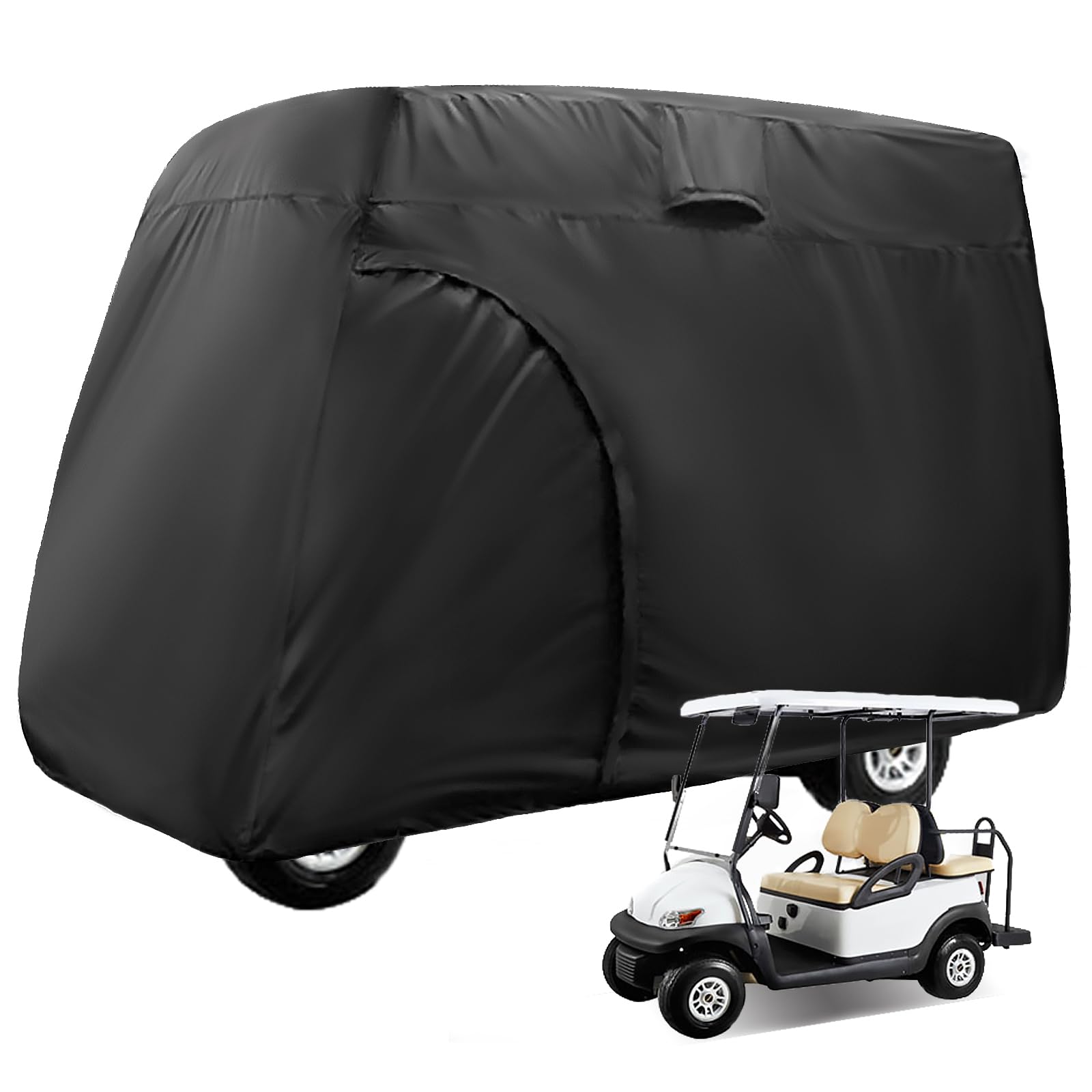 Waterproof Universal Golf Cart Cover for 2/4/6 Passenger Carts - Outdoor Storage Protection Accessory | Perfect for Golf Courses, RV Parks & Home Storage