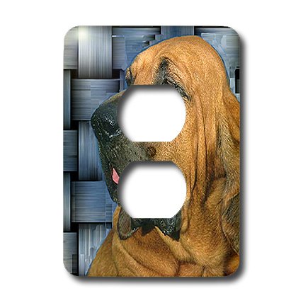 3D Bloodhound 2 Outlet Cover - Decorative Electrical Plug Cover for Home Safety - Perfect for Dog Lovers, Pet Owners & Hunting Enthusiasts - Use in Living Rooms, Bedrooms & Nurseries