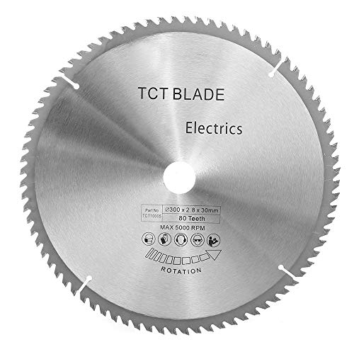 Premium CocinaCo TCT 300mm x 80 Teeth Circular Saw Blade - High Precision Cutting Disc for Bosch, Makita & DeWalt Power Tools - Perfect for Woodworking, Plywood & Hardwood Cutting Projects