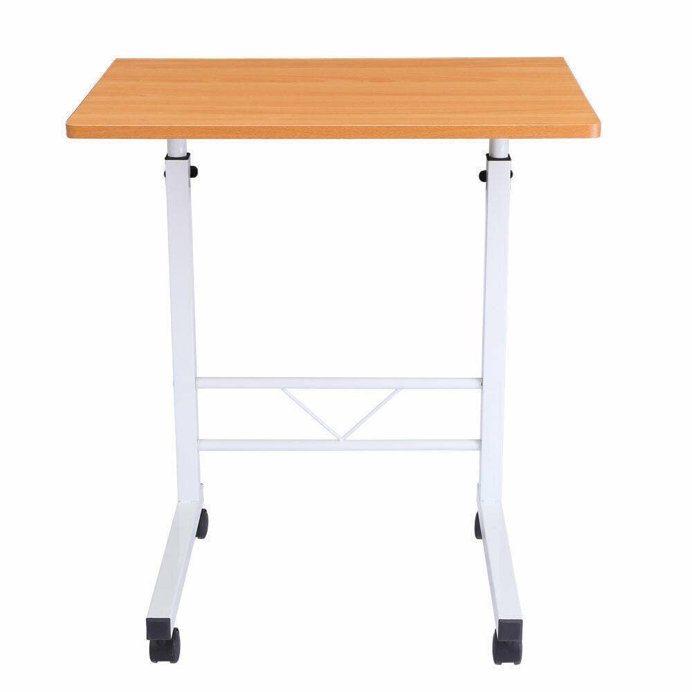 Adjustable Height Rolling Laptop Desk - Over Bed Stand with Wheels for Hospital, Home Office, Gaming & Standing Workstation | Portable Computer Table for Work, Study & Relaxation in Bed or Couch