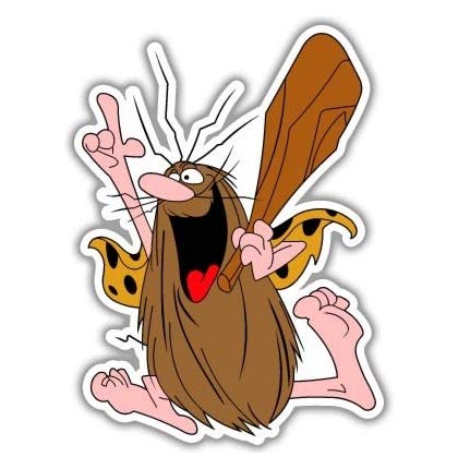 Captain Caveman Decal Sticker Set of 3 - Waterproof Vinyl Stickers for Cars, Trucks, Laptops, Phones & Walls - Perfect for Windows, Vehicles, Home Decor & Personalization
