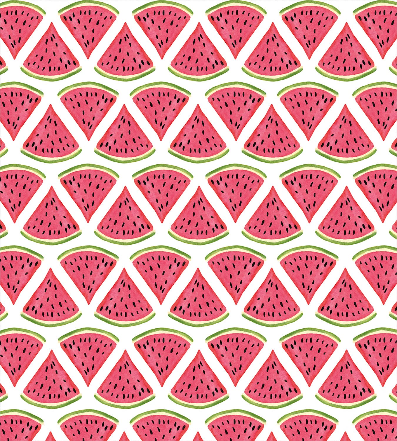 Ambesonne Fruits Duvet Cover Set - Whimsical Watermelon Print King Size Bedding Set with 2 Duvet Covers & 2 Pillowcases, Dark Coral & Fern Green - Summer Themed Agricultural Art for Bedroom Decor & Guest Room Styling