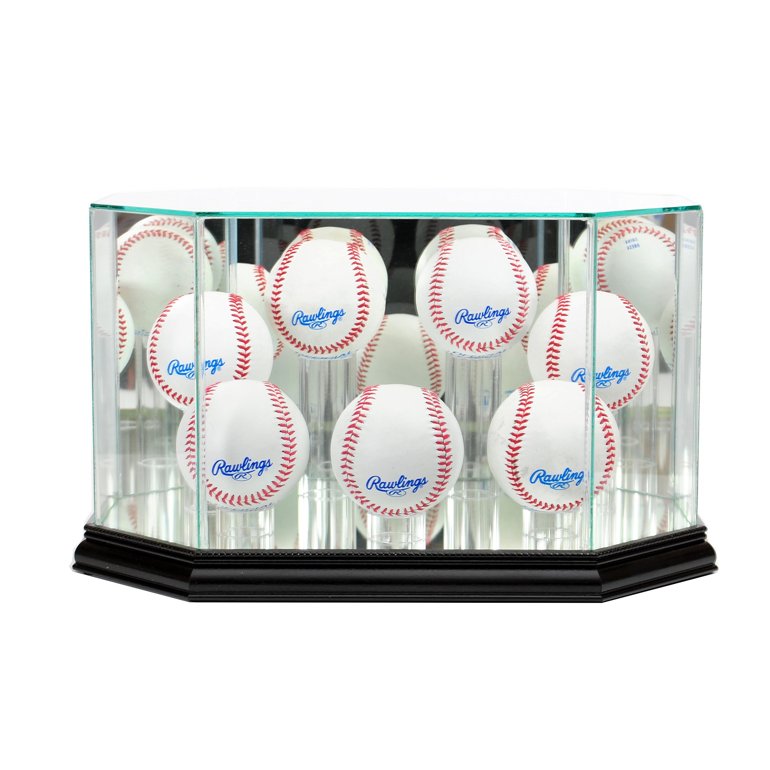 7-Sided Octagon Baseball Display Case with UV Protection - Perfect for Showcasing Autographed Baseballs, Collectibles & Memorabilia in Home, Office or Sports Room