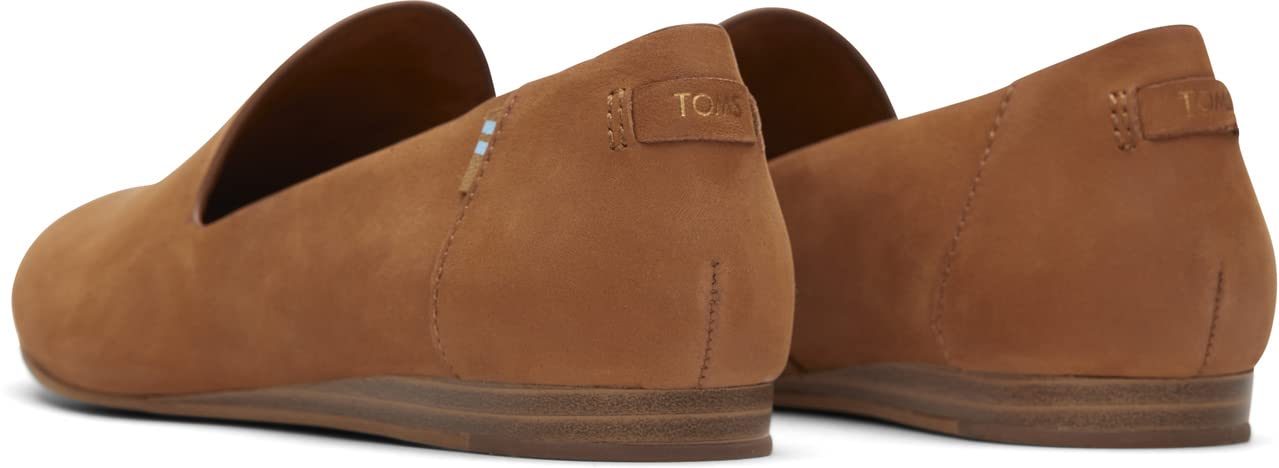 TOMS Women's Darcy Slip-On Loafers - Comfortable Casual Brown Shoes for Walking, Work & Everyday Wear