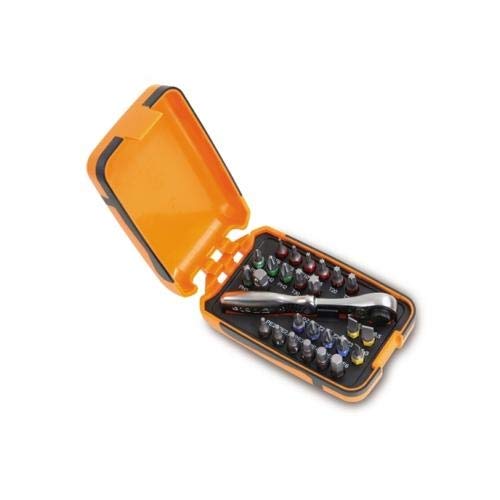 Beta Tools 008600880 860/C27 Reversible Ratchet Screwdriver Set - 2 Pack (27 Pieces Total) - Perfect for Automotive Repair, DIY Projects & Home Maintenance