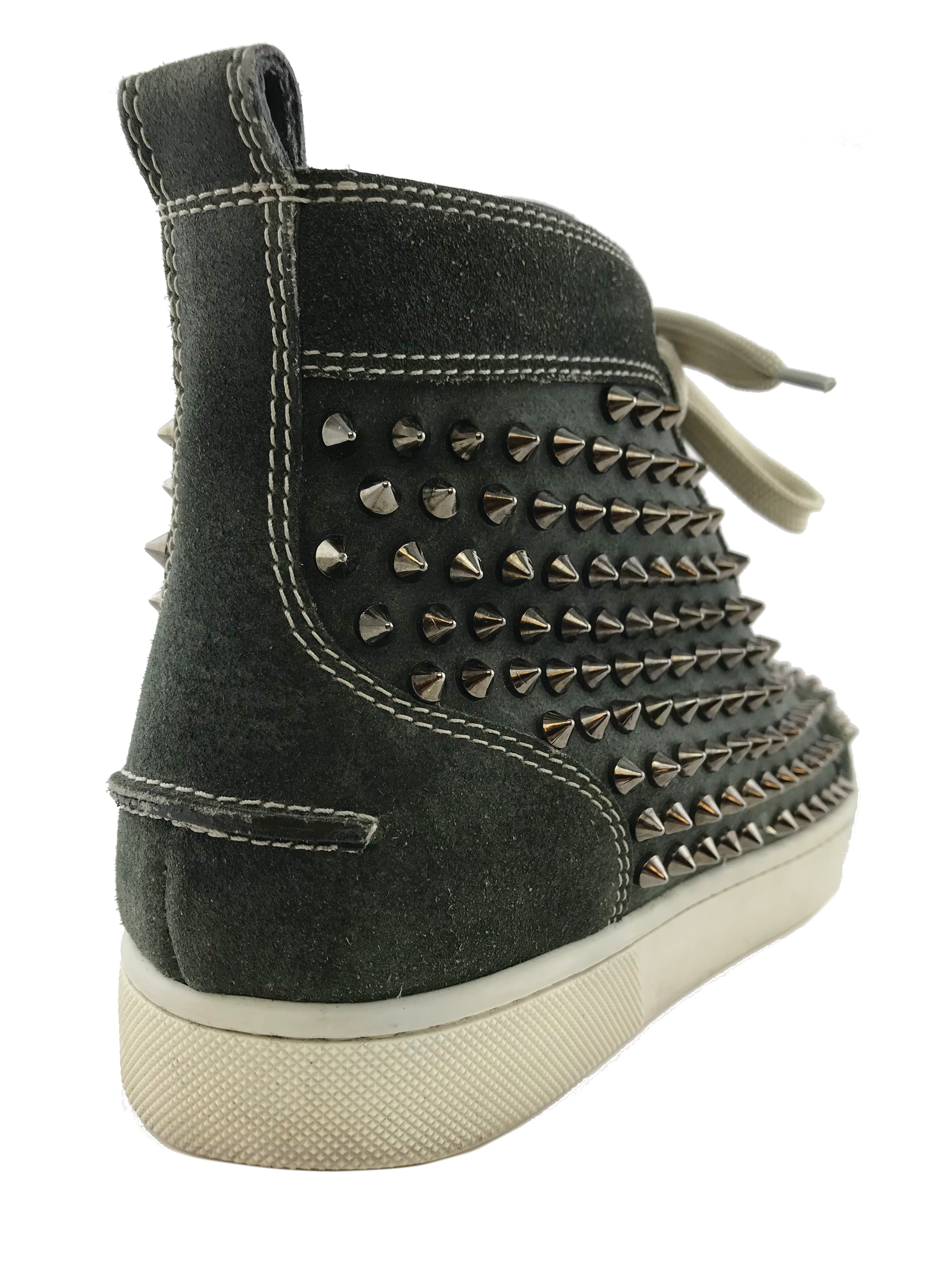 Christian Louboutin Louis Spikes Men's Sneakers - Size 8 US | Luxury Designer Spike Detail Shoes for Men | Perfect for Parties, Weddings & Special Occasions