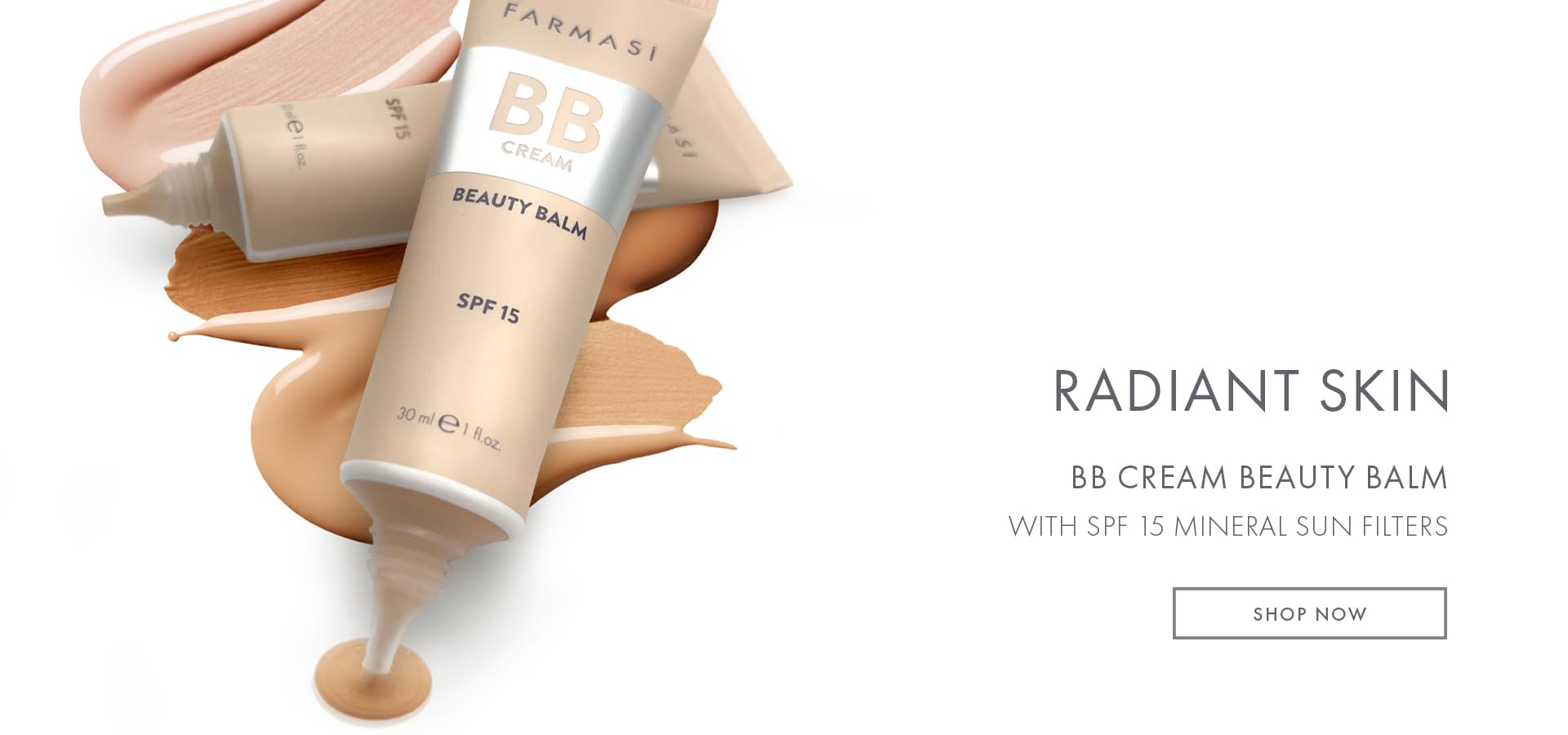 FARMASi BB Cream Makeup - Full Coverage Foundation & Concealer, Moisturizing Beauty Balm for All Skin Types, 1 fl oz (30ml) Medium to Tan - Perfect for Daily Wear, Natural Look & On-the-Go Touch Ups