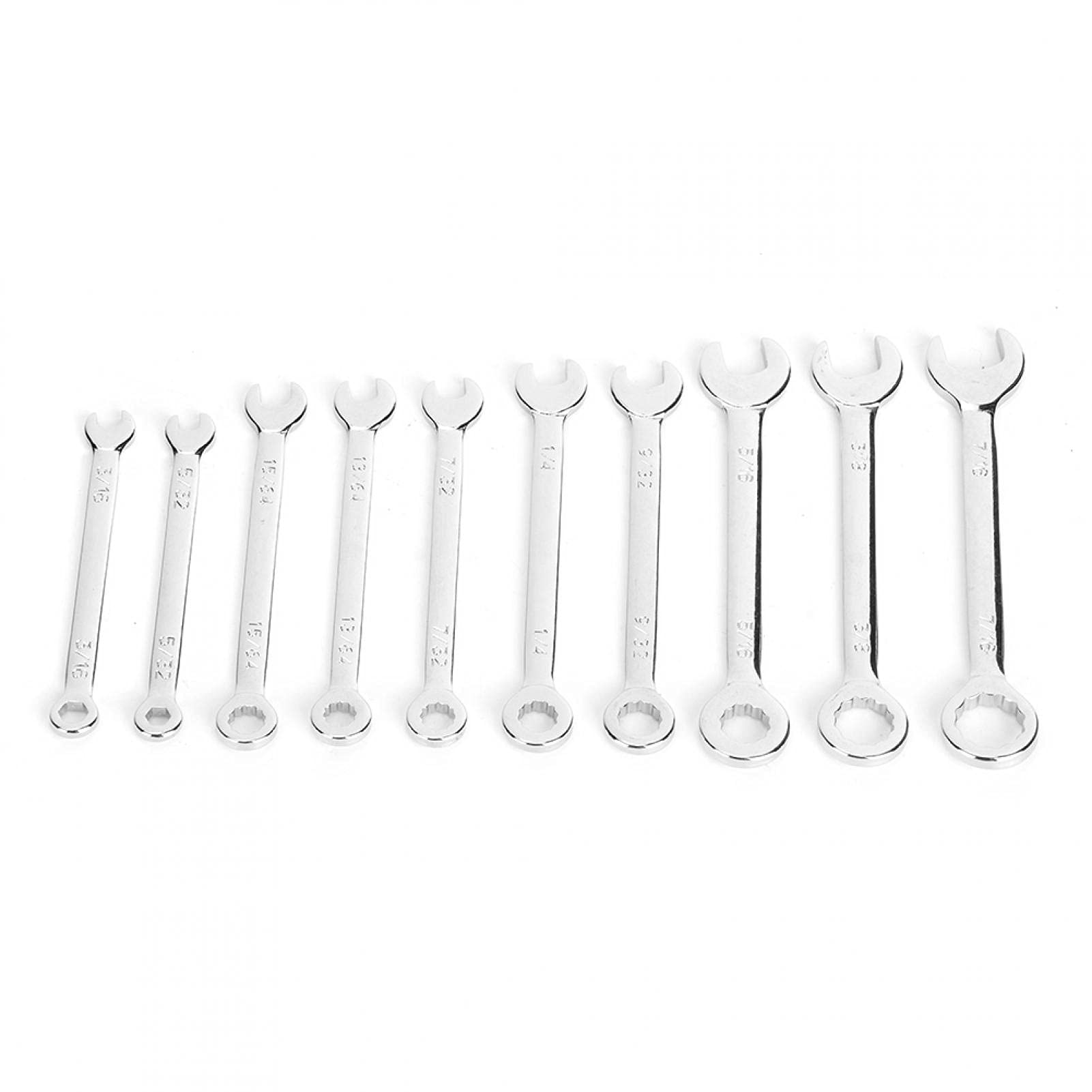 10-Piece Mini Combination Wrench Set - 4-11mm (5/32-7/16 Inch) Dodecagon & Pentalobe Opening Spanners - Perfect for Electronics, Bicycles, and Small Machinery Repair