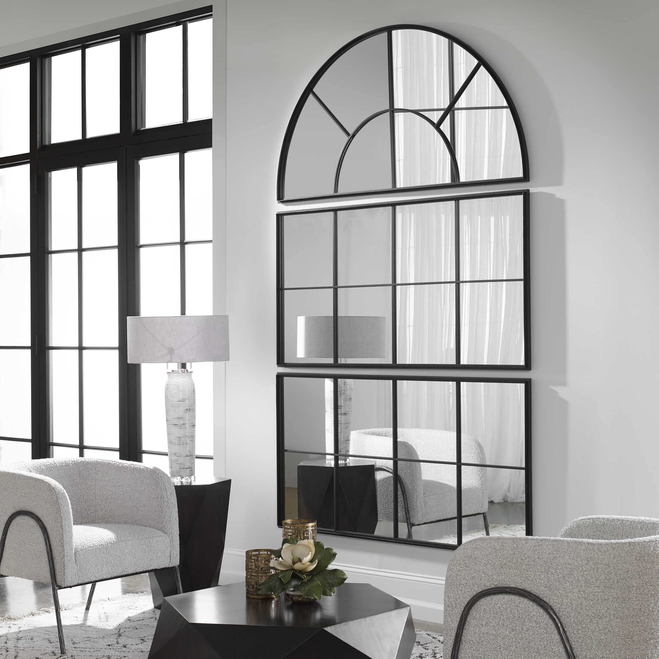 Uttermost Rousseau 60 Inch Arch Mirror - Elegant Wall Decor for Living Room, Bedroom & Entryway
