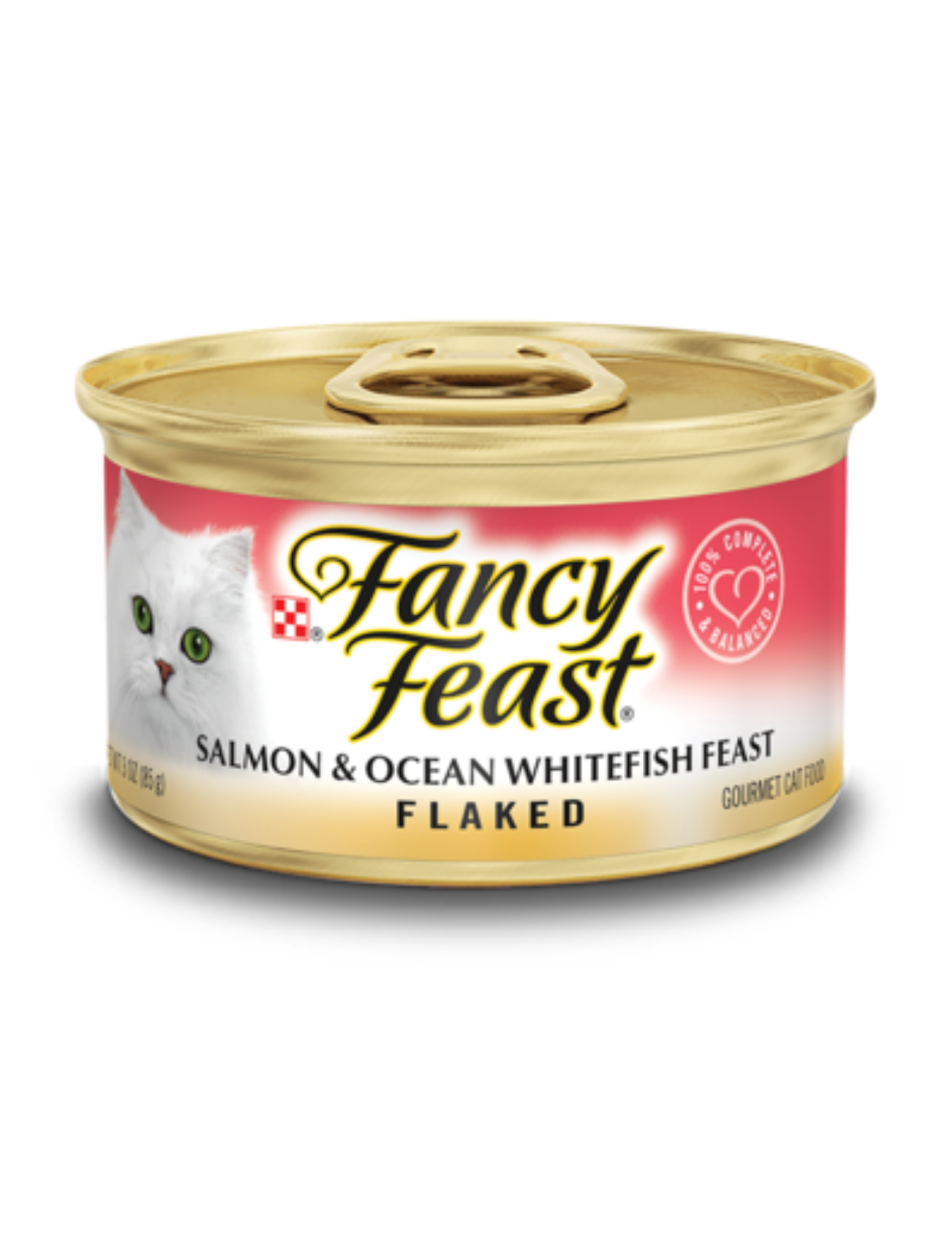 Fancy Feast Flaked Ocean Fish Feast Canned Cat Food 85g - Premium Wet Cat Food for Adult Cats - Perfect for Mealtime & Special Treats at Home