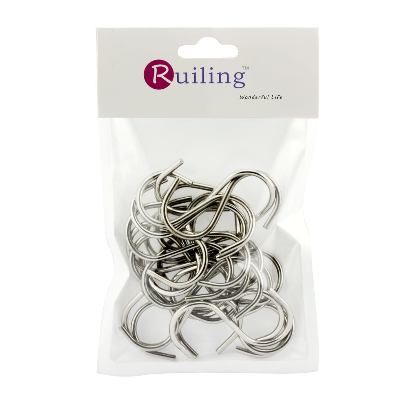 24-Pack 2 Inch S Shaped Hooks - Heavy Duty Solid Stainless Steel Hangers for Jewelry, Keys, Kitchen Utensils & More - Perfect for Home, Office & Retail Display (Durable & Rustproof)