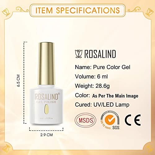 BELLE GAGA™ Rosalind 6ml UV LED Nail Gel Polish - Soak Off Salon Gel for Nail Art, Long Lasting & Chip Resistant (PX58) - Perfect for Manicures, Pedicures & Nail Extensions