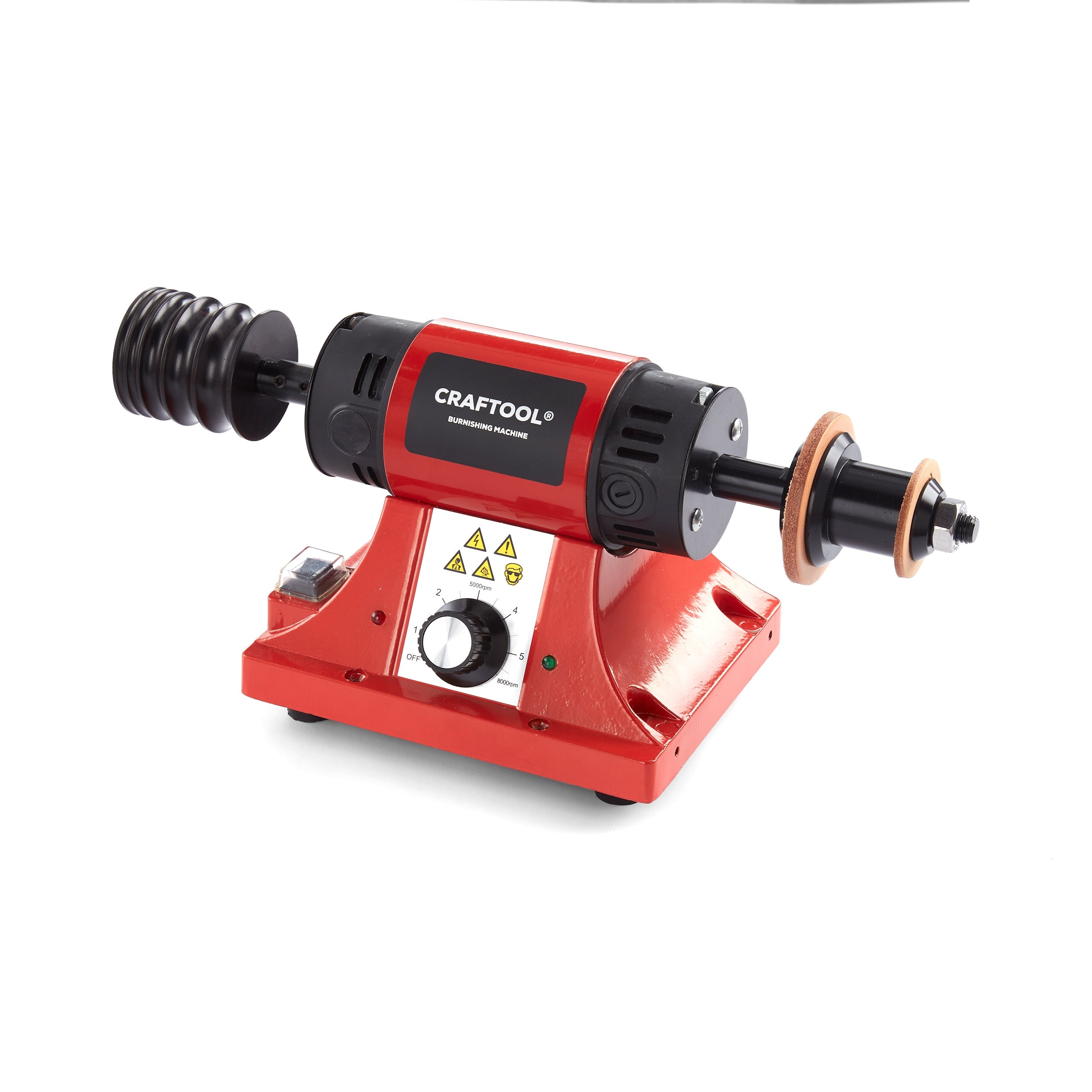 Craftool® Professional Leather Burnishing Machine for Leather Edge Polishing & Finishing - Perfect for DIY Leather Craft, Shoe Repair & Bag Making