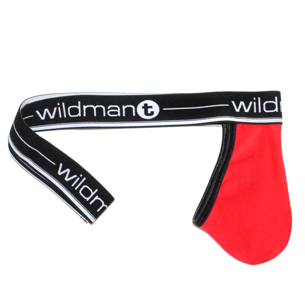 WildmanT Big Boy Pouch Strapless Jock Strap - Red Athletic Support Underwear for Men | Comfortable Gym, Running & Sports Wear