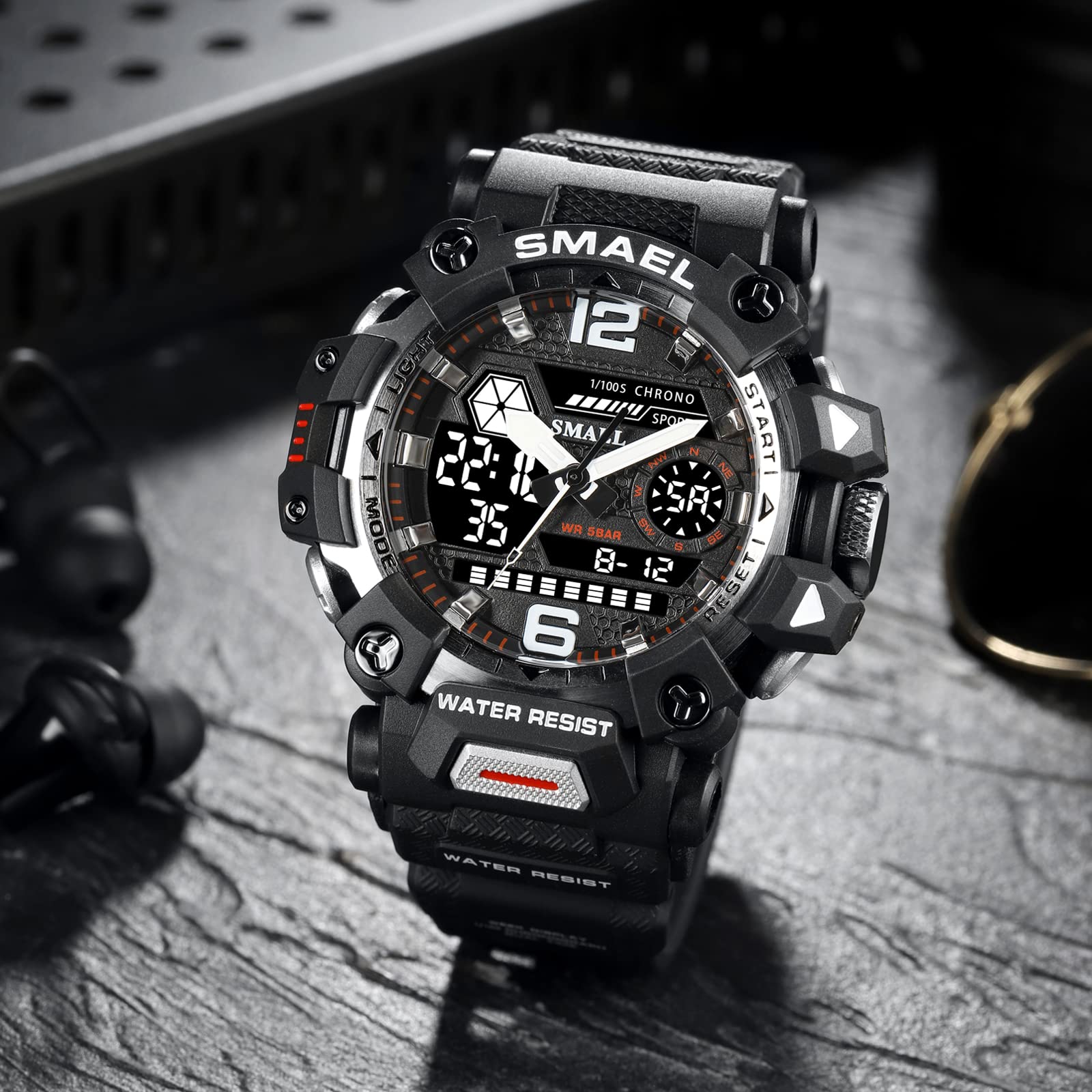 Military Tactical Watch for Men - Waterproof LED Digital Sports Watch with Durable Army Design - Perfect for Outdoor Adventures, Hiking, and Survival Training
