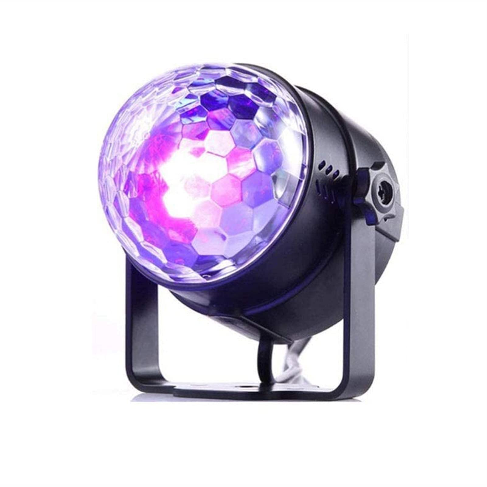 3W UV Black Light LED Disco Ball with Remote Control - Sound Activated Party Lights for DJ, Stage, Club, Bar, Wedding & Home Use - Perfect for Night Parties, Halloween Events & Glow-in-the-Dark Decorations