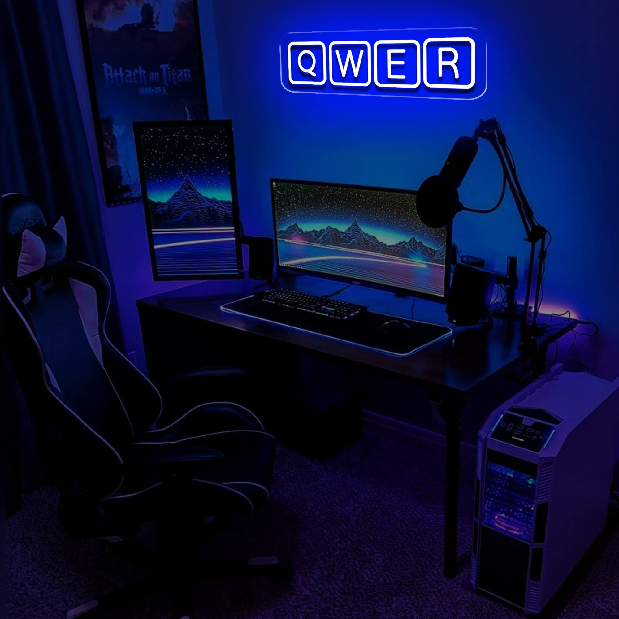 ON AIR PLAY Neon Sign - Let's Play LED Light for Gaming Room, Streaming Studio & Man Cave Decor - Perfect for Twitch Streamers, YouTubers & Gamers