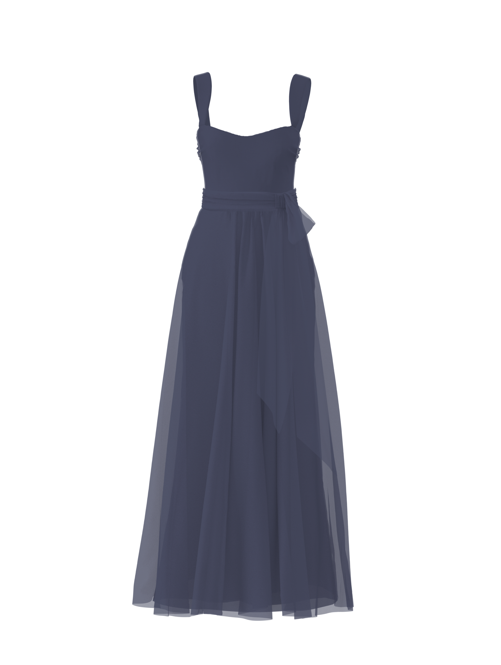 Alexis Bodice & Justine Skirt with Sash Belt in Blue Steel - Perfect for Formal Events, Prom, and Evening Wear