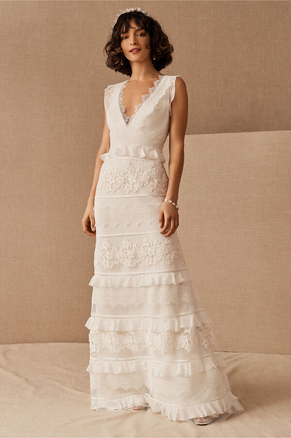 BHLDN Sachin & Babi Inez Wedding Gown - Elegant Lace Bridal Dress for Formal Ceremonies & Special Occasions