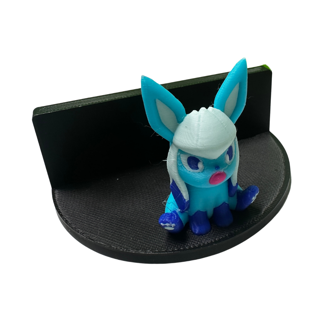 Glaceon Figure Adjustable Card Stand - Cute Pokemon Eeveelution Display Holder for Trading Cards, Desk Decor, and Gaming Accessories - Perfect for Collectors, Anime Fans, and Gift Giving