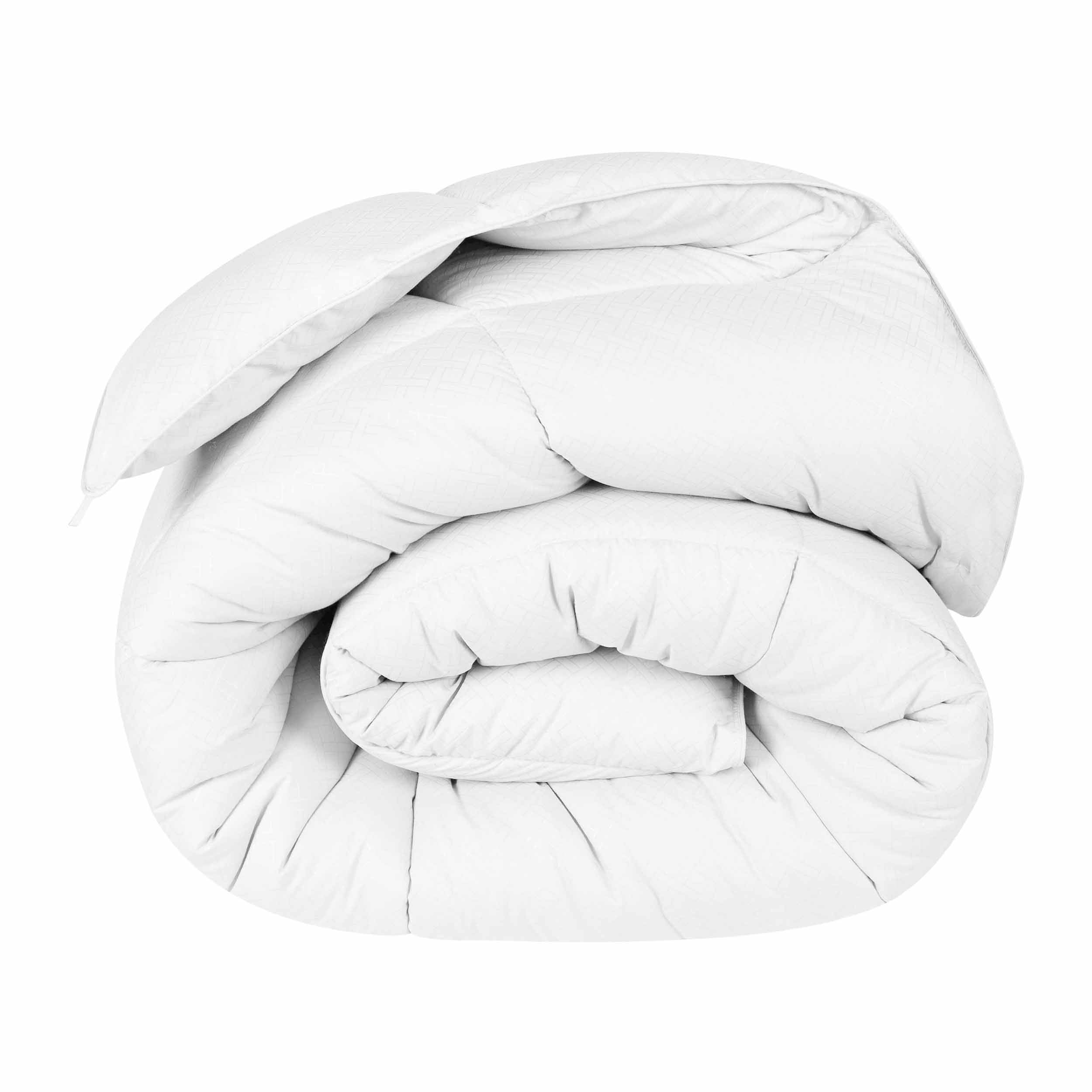 Luxury Basketweave Plush Down Alternative Comforter - Hypoallergenic & Breathable All-Season Bedding for Master Bedroom, Guest Room & Dorm