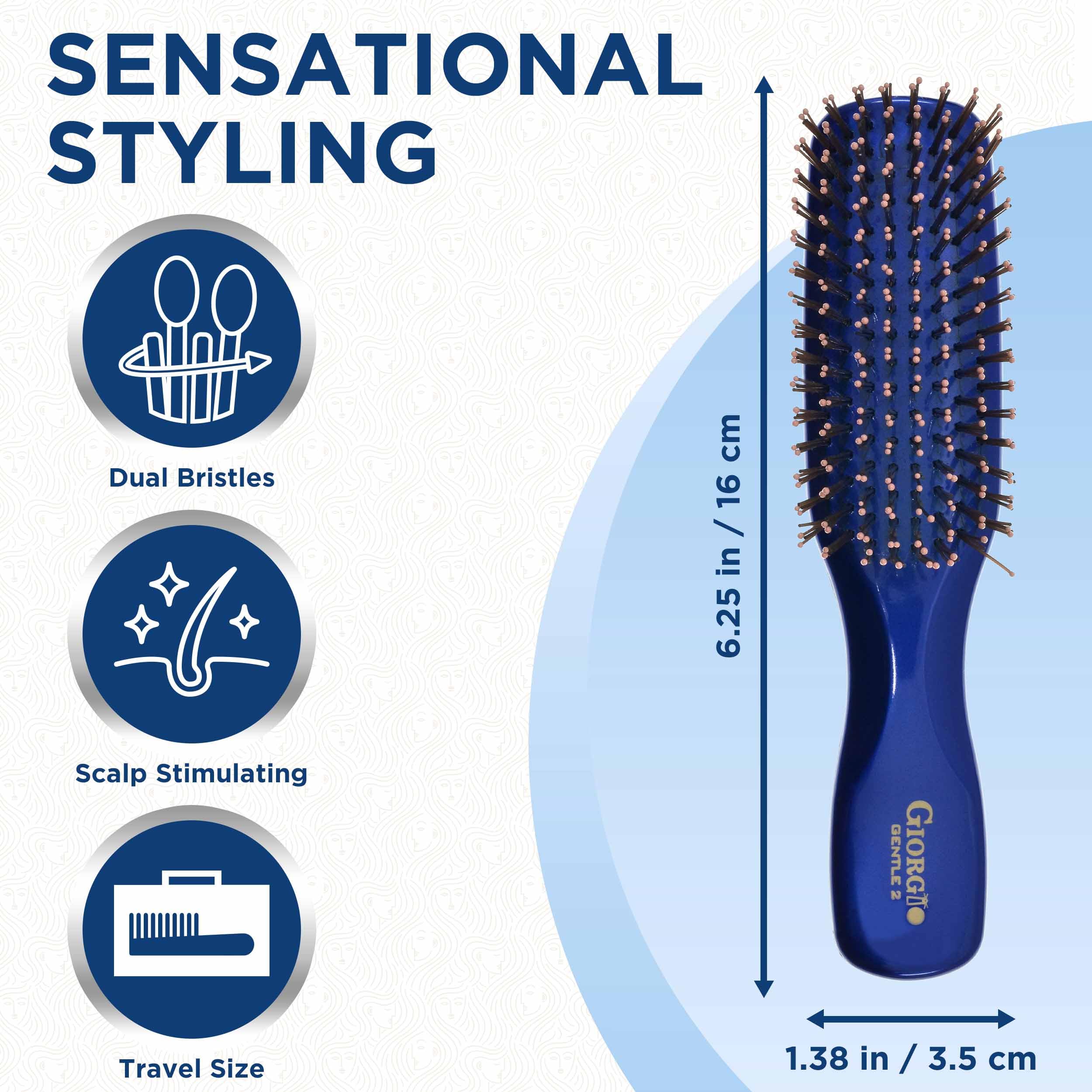 Giorgio Detangling Hair Brush for Men & Women - Gentle Scalp Massager for Thick Hair | Travel & Home Use