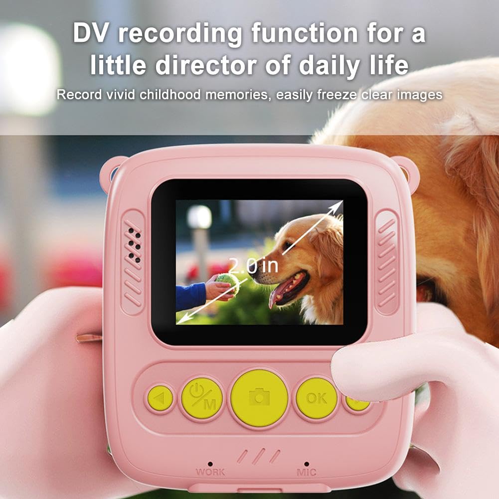 Instant Print Camera for Kids - Portable Digital Camera with Instant Photos, Fun Toddler Toy for Boys & Girls (Purple) - Perfect Birthday Gifts for Children - Capture Travel, Family Moments & School Events - Great for Parties, Vacations & Everyday Adventures