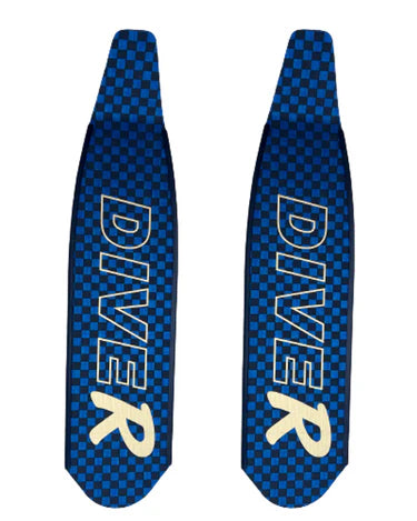 DiveR HypeTex Blue Knight Free Diving Fins - High Performance Blades for Spearfishing, Snorkeling & Underwater Photography