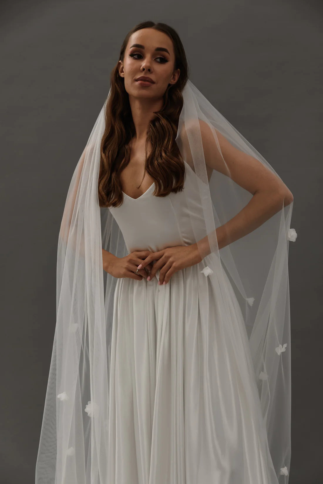 V020 Heirloom Veil - Elegant Lace Wedding Veil for Brides | Perfect for Church Ceremonies, Outdoor Weddings & Photoshoots
