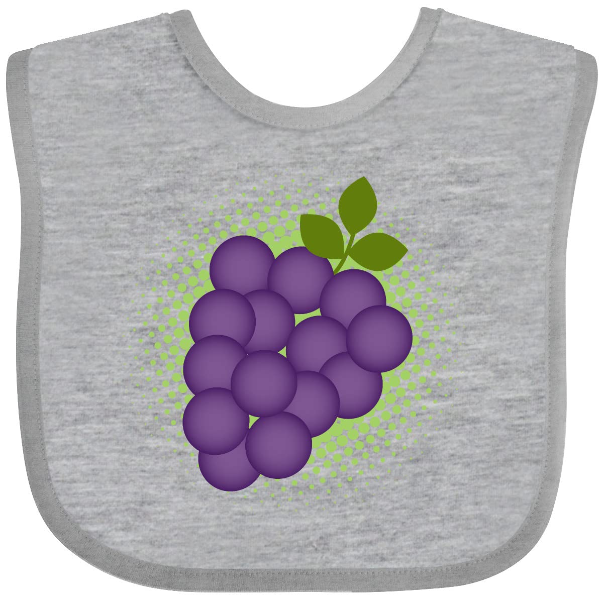 Inktastic Grapes Vineyard Fruit Grape Grower Baby Bib - Soft Cotton Drool Bib for Infants, Toddlers & Newborns - Perfect for Feeding Time, Daycare & Photo Shoots