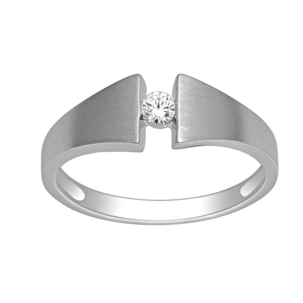 10K White Gold Men's Wedding Band - 6mm Wide with 1/10cttw Diamonds (0.1 cttw) | Elegant & Durable Ring for Weddings, Anniversaries & Special Occasions