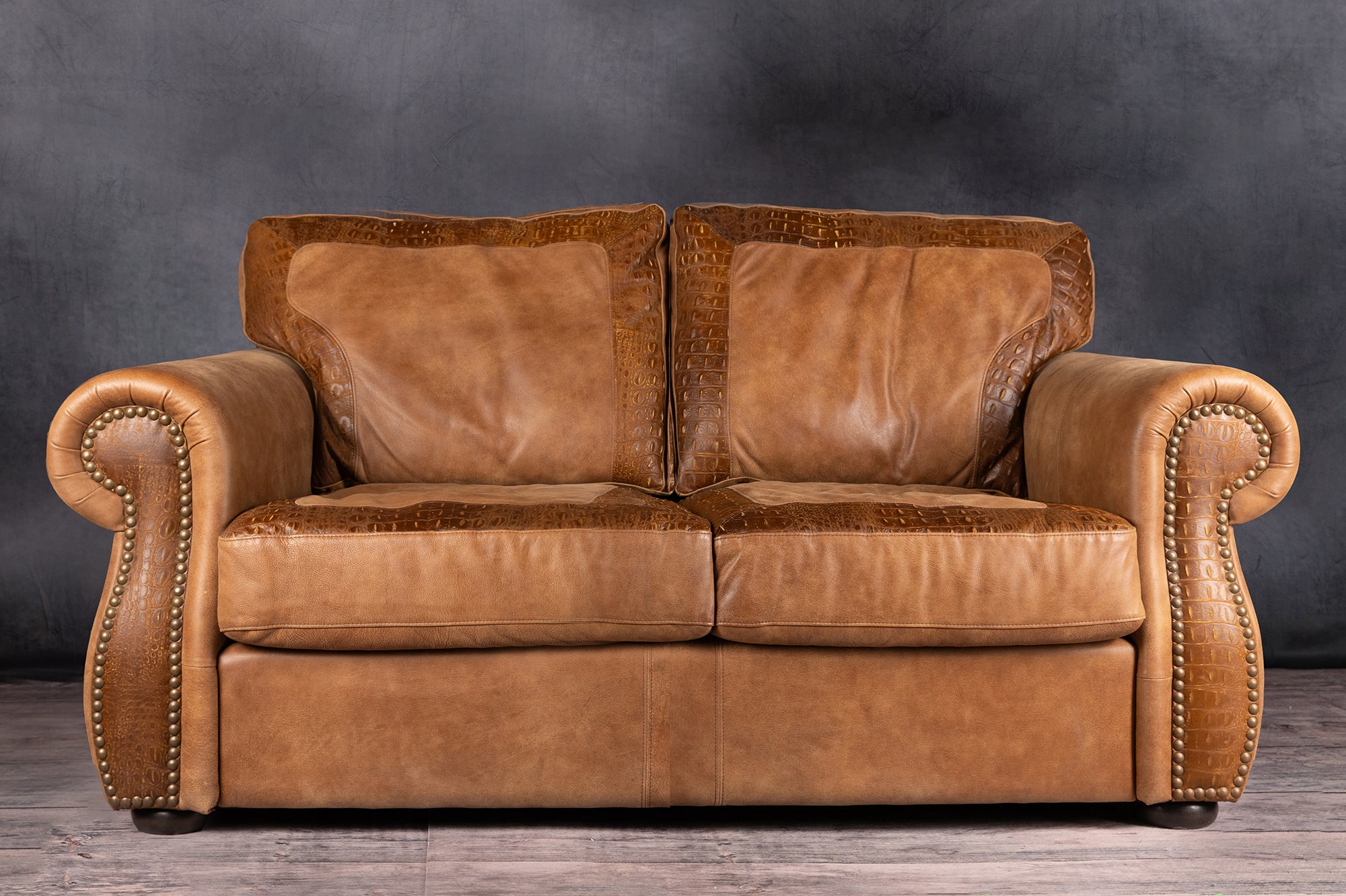 Premium Genuine Leather Loveseat Sofa - Handcrafted for Comfort & Durability - Perfect for Living Room, Lounge, or Office Seating