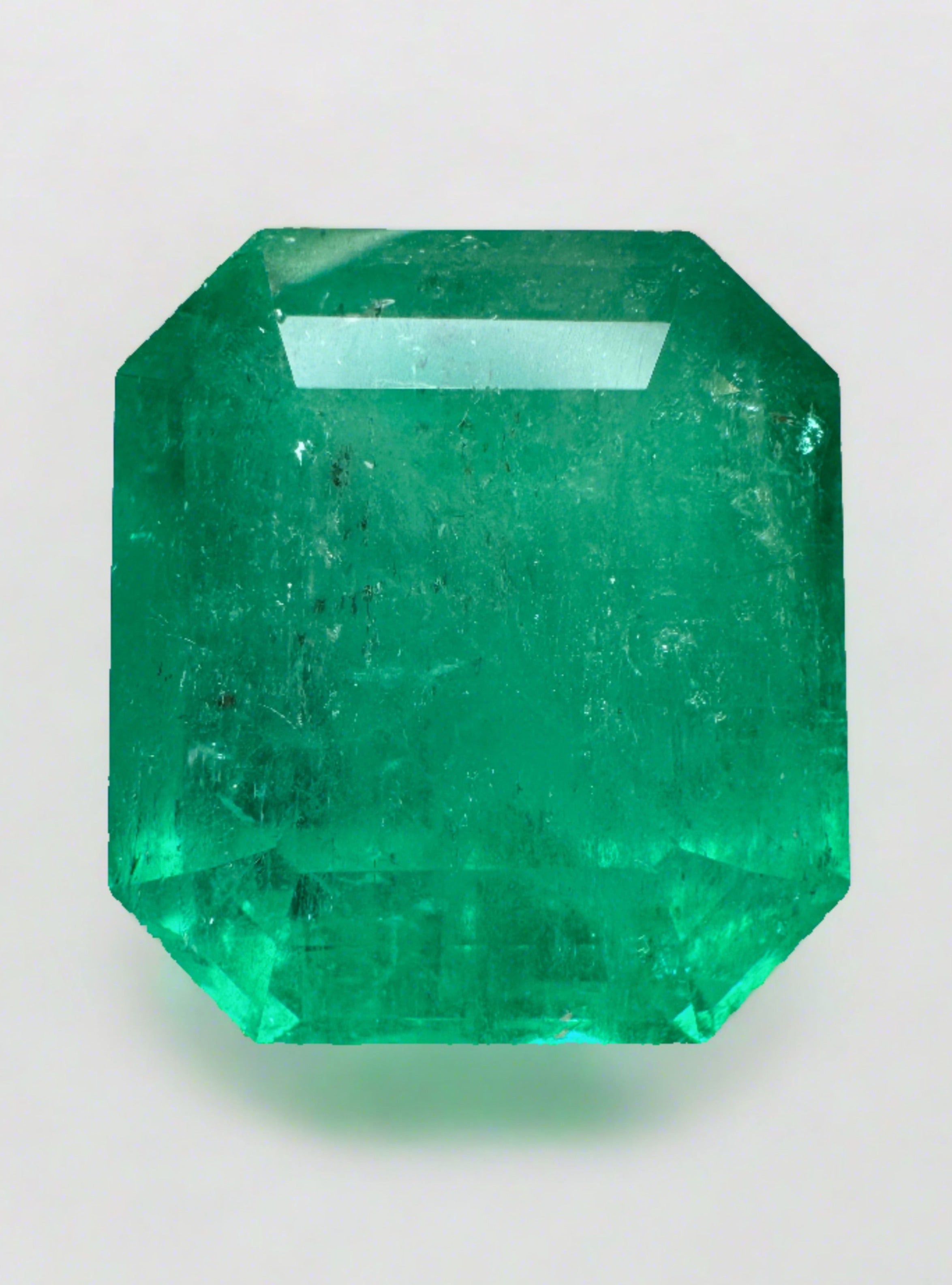23.85 Carat Natural Colombian Emerald Loose Gemstone - 17x15.6mm Emerald Cut for Jewelry Making & Engagement Rings