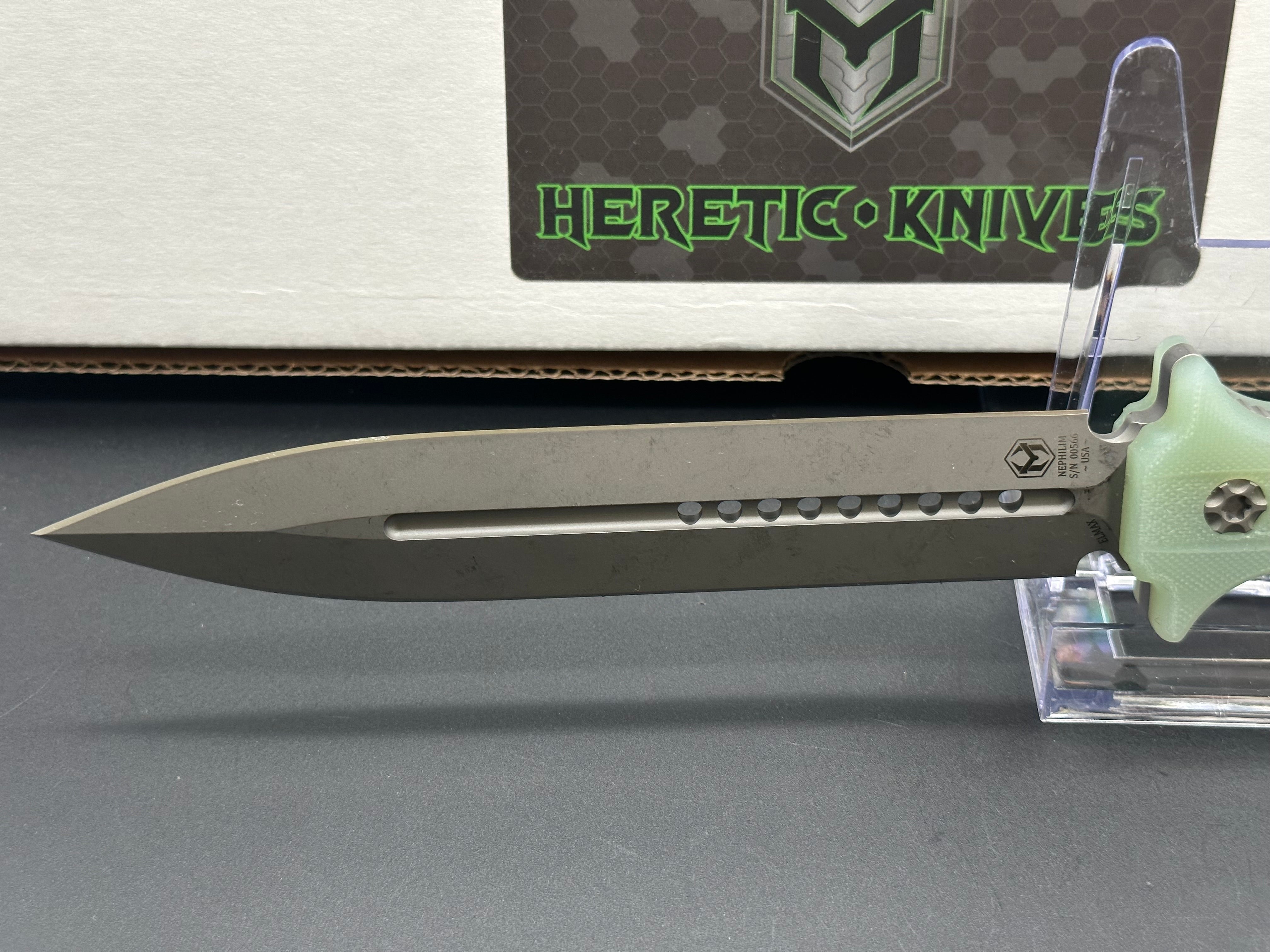 Heretic H003 5A Jade Nephilim Folding Knife - Premium EDC Pocket Knife for Outdoor Camping, Hiking & Survival Gear