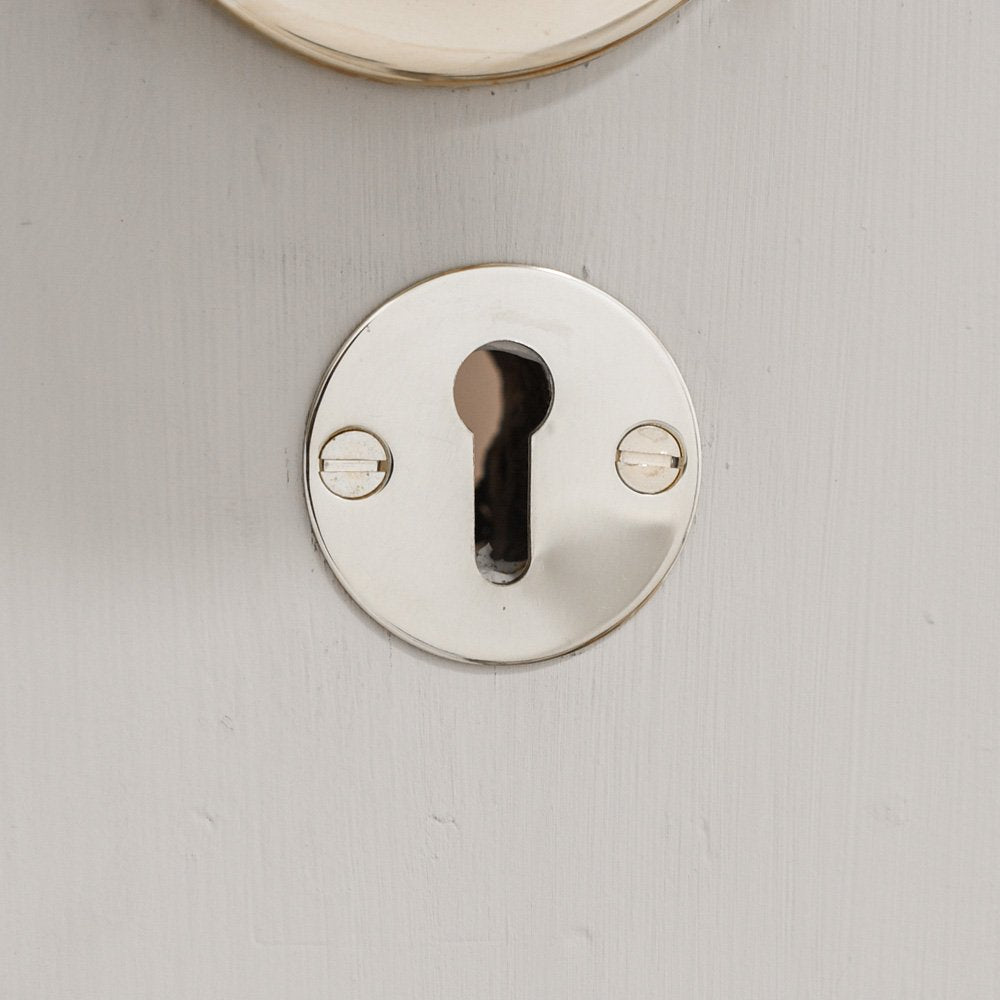 Polished Nickel Round Escutcheon Plate - Exposed Valve Cover for Bathroom & Kitchen Faucet Installation - Perfect for Home Renovation and Plumbing Projects